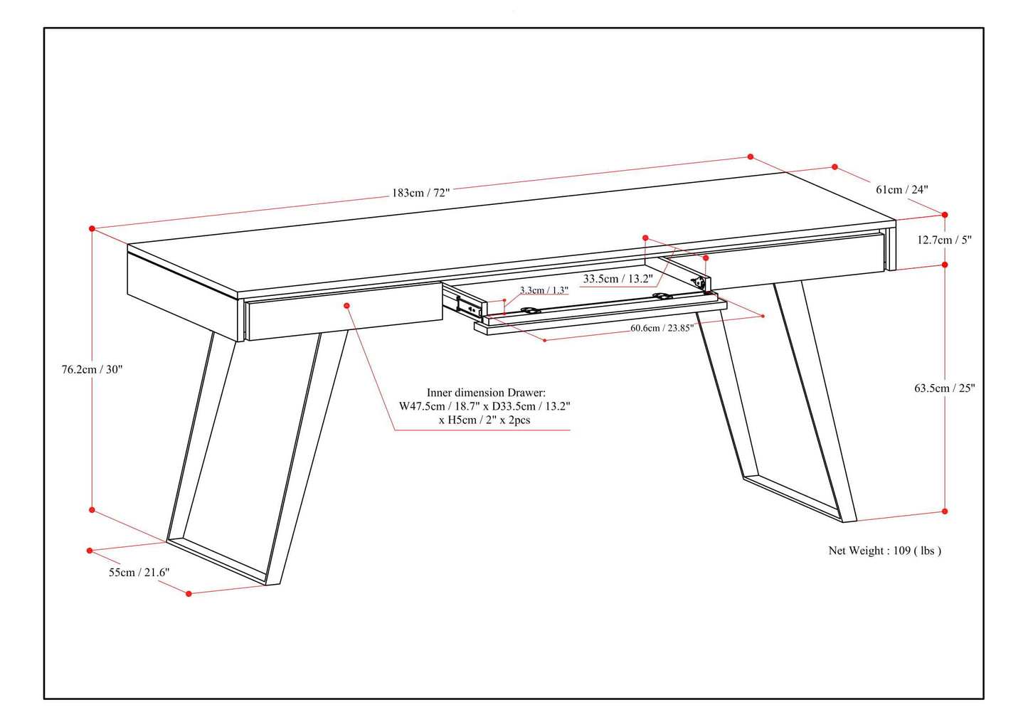 Lowry Large Desk