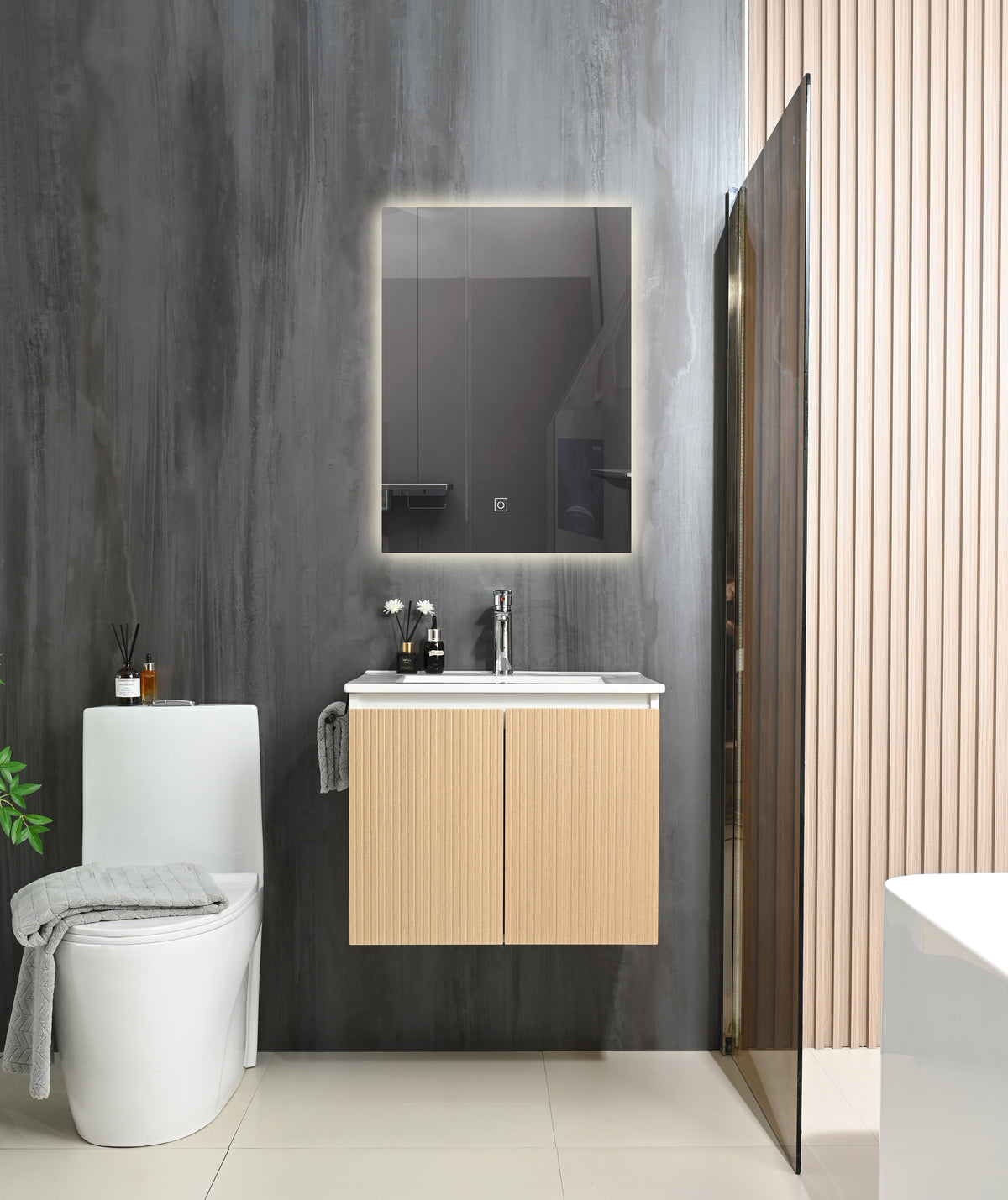 Goodyo 24" Wall-Mount Bathroom Sink Vanity Floating Storage Cabinet