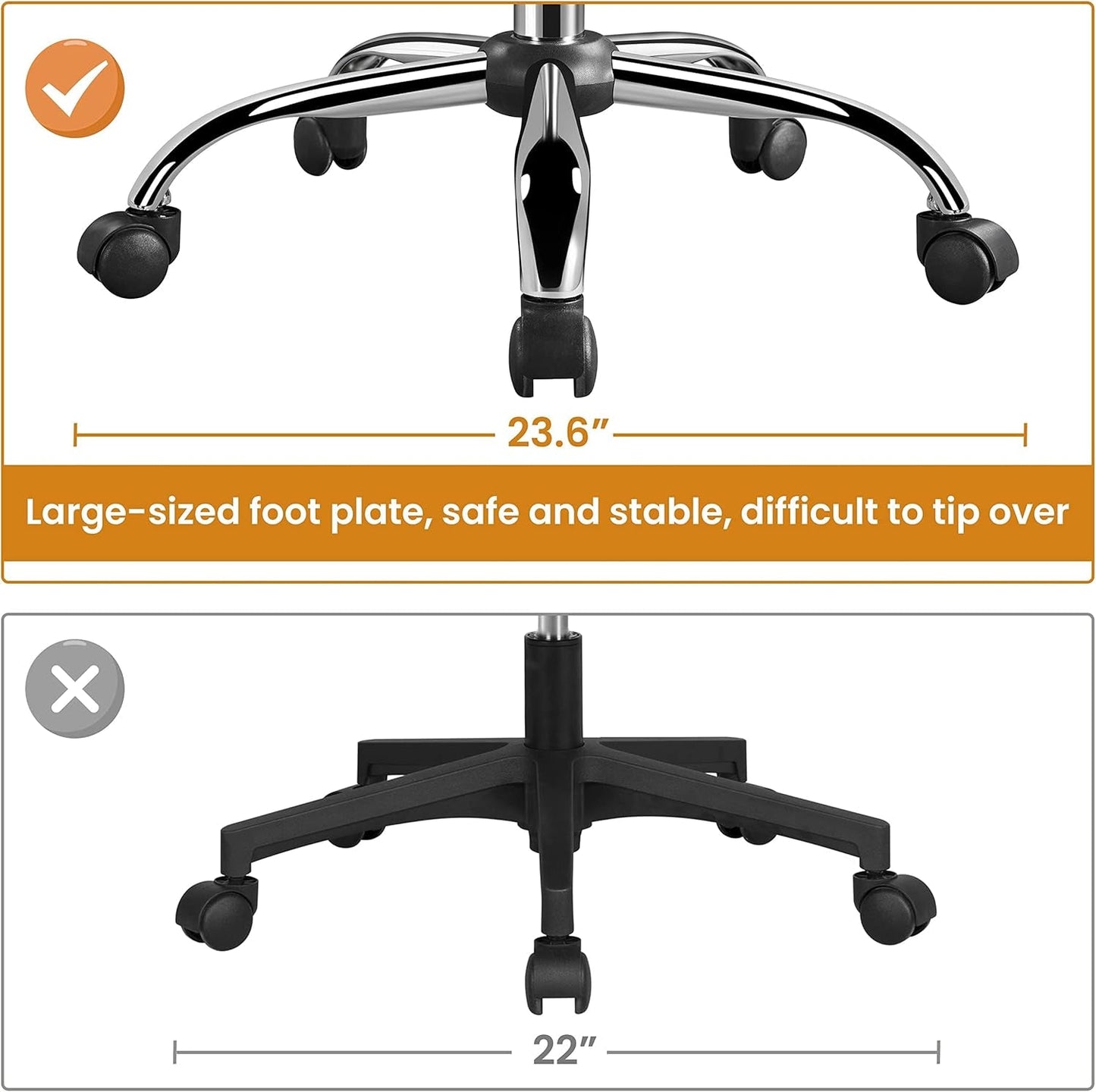 Ivory Upholstered Desk Chair With Adjustable Tilt Angle