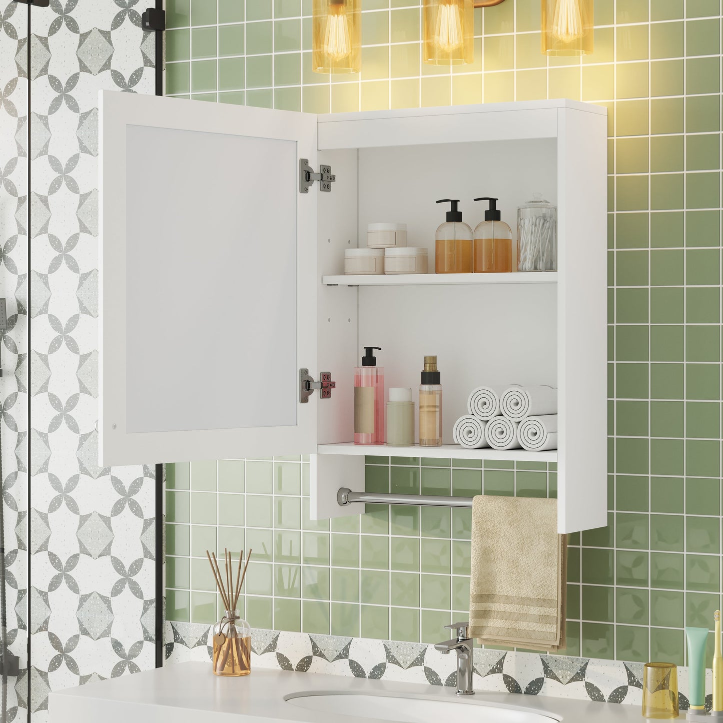 3-in-1 Bathroom Mirror Cabinet