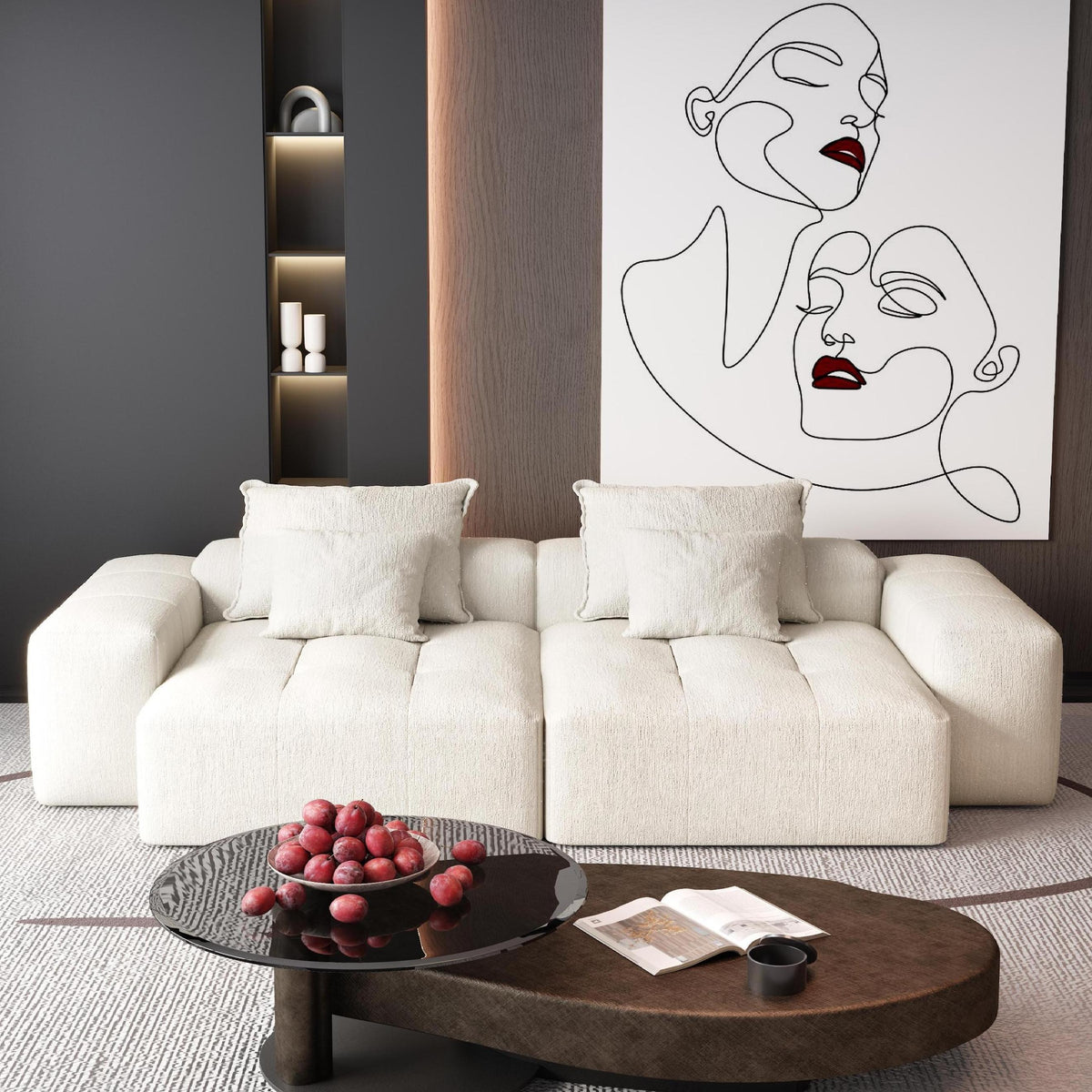 Modern Oversized Modular Sectional Sofa