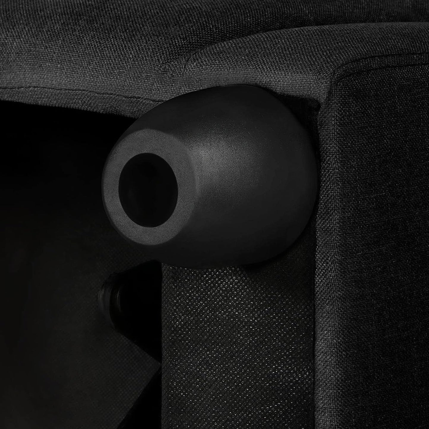 Fabric Push Back Recliner Chair Pocket Spring Matte Black