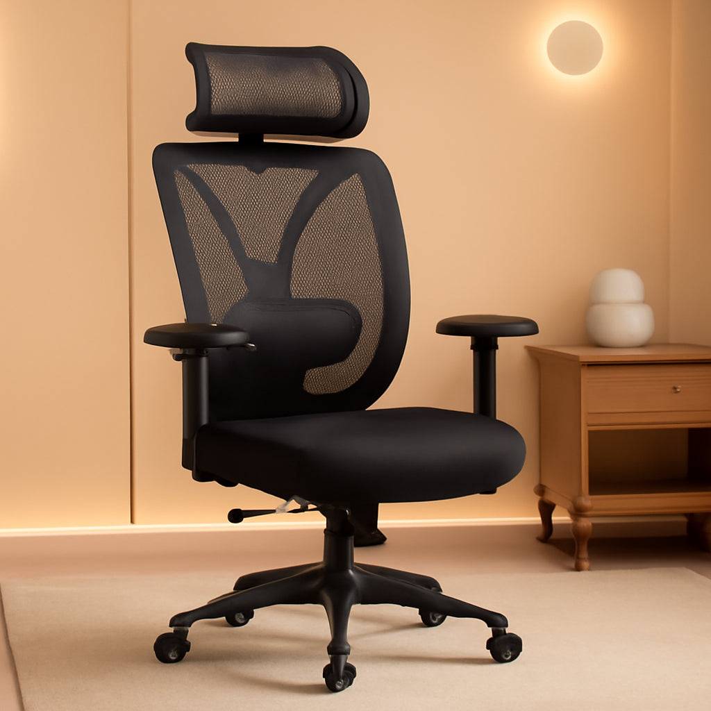 Raynor Black Ergonomic Desk Chair With Lumbar Support