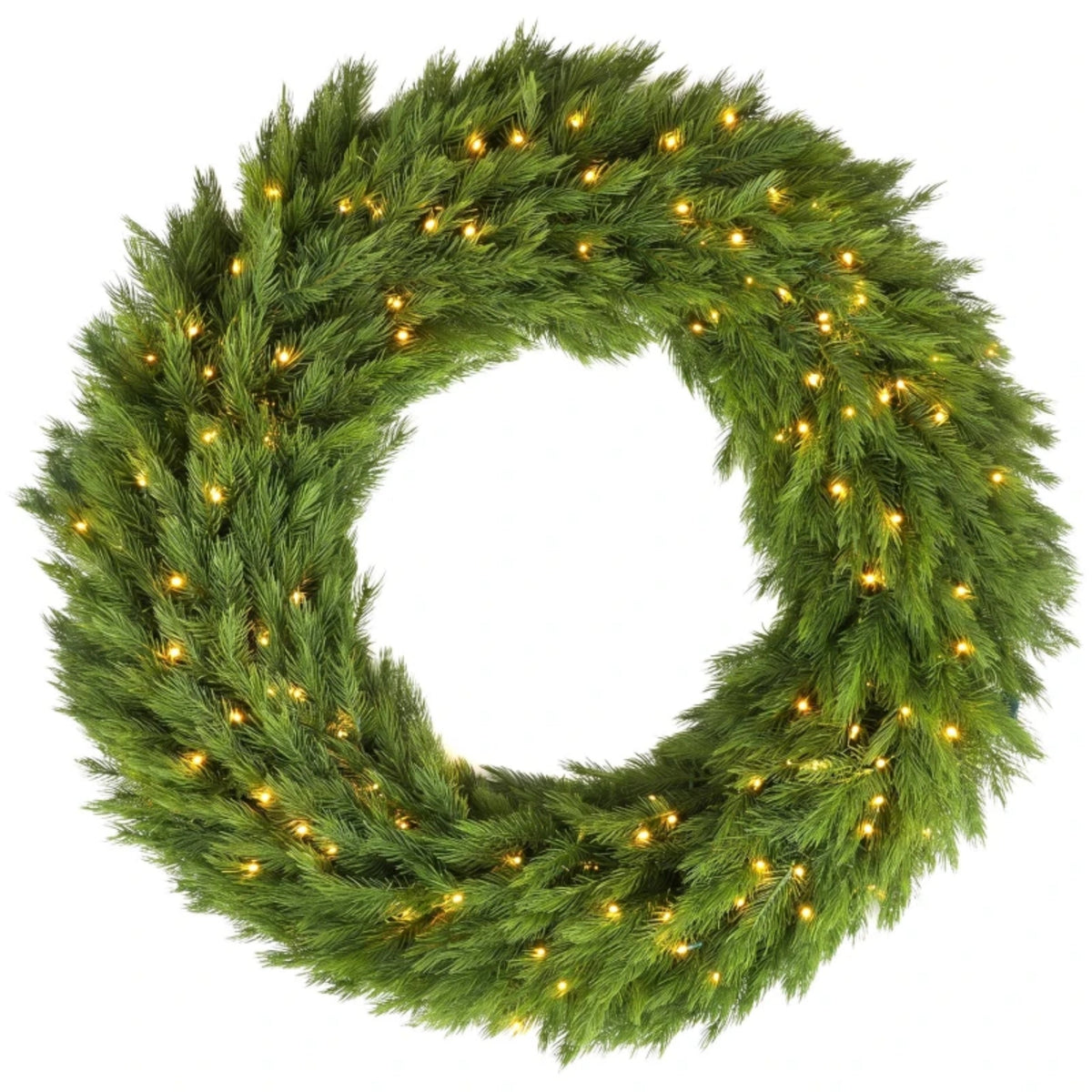 48in Pre-Lit Norwegian Spruce Christmas Wreath