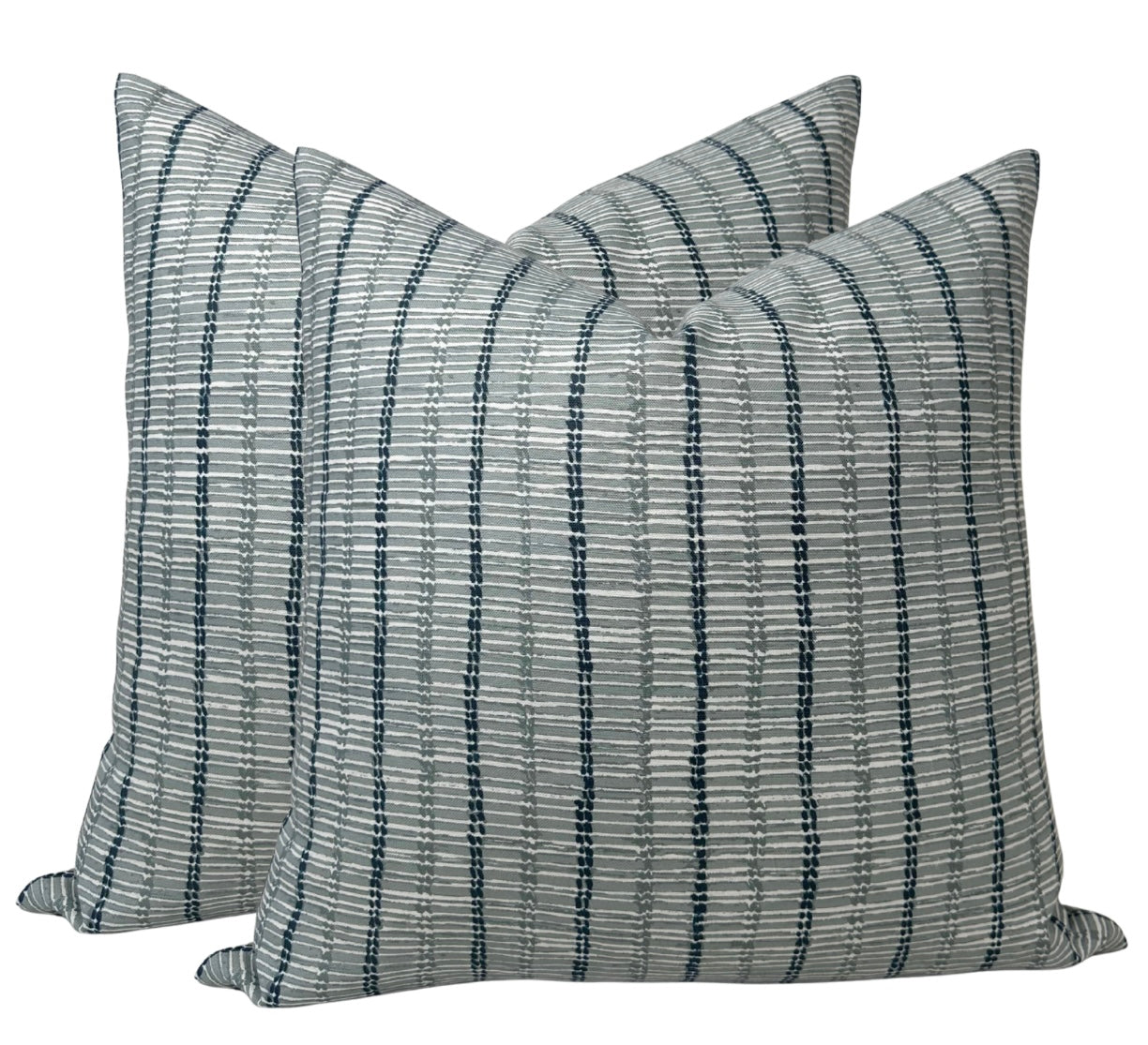 Taza Pillow Cover in Mineral Blue, McLaurin + Piercy Textiles