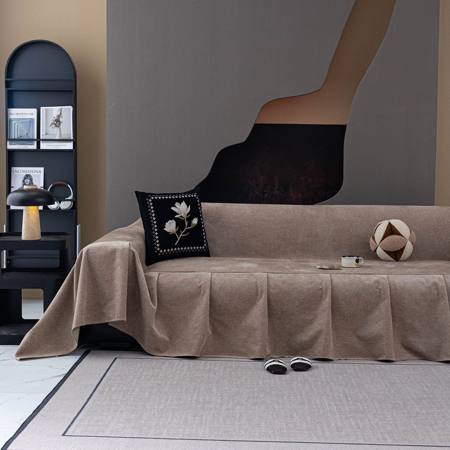 Water Resistant Couch Cover, Non Slip Furniture Protector for Leather & Fabric Sofa