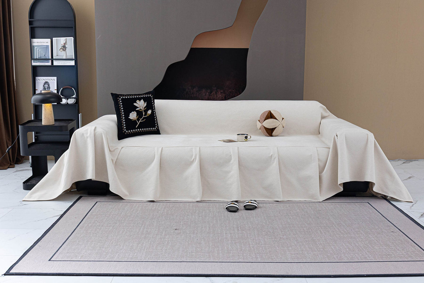 Water Resistant Couch Cover, Non Slip Furniture Protector for Leather & Fabric Sofa