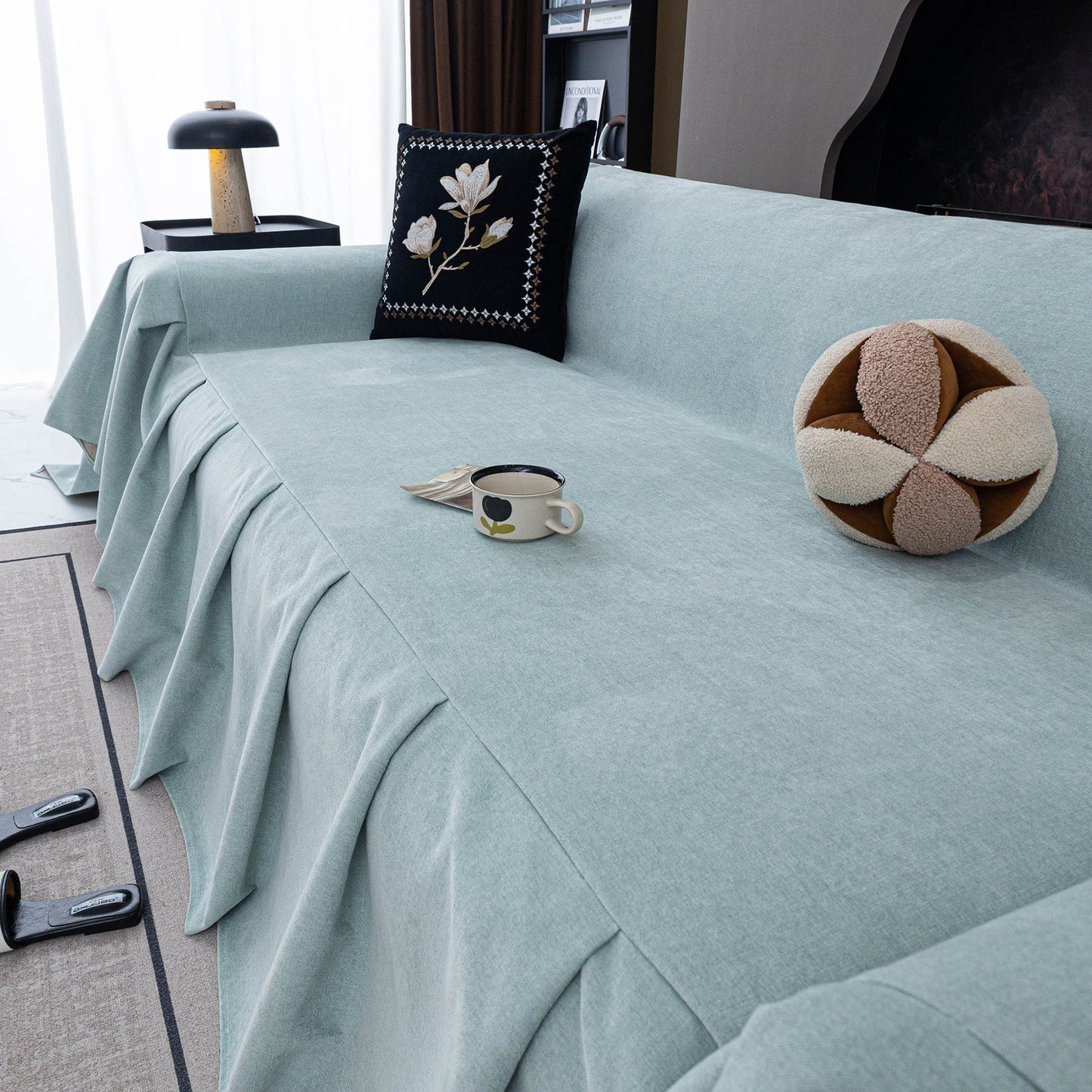 Water Resistant Couch Cover, Non Slip Furniture Protector for Leather & Fabric Sofa