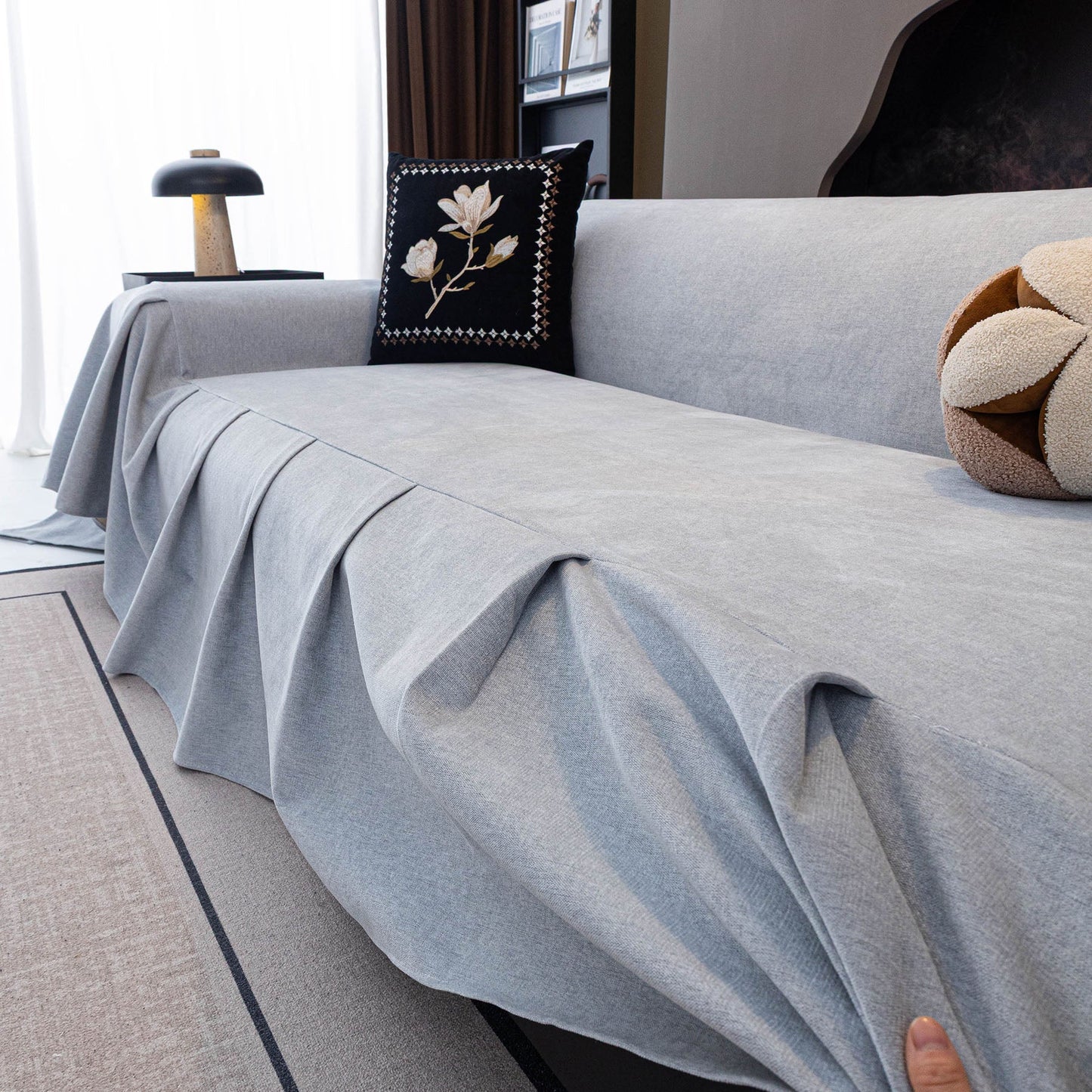 Water Resistant Couch Cover, Non Slip Furniture Protector for Leather & Fabric Sofa