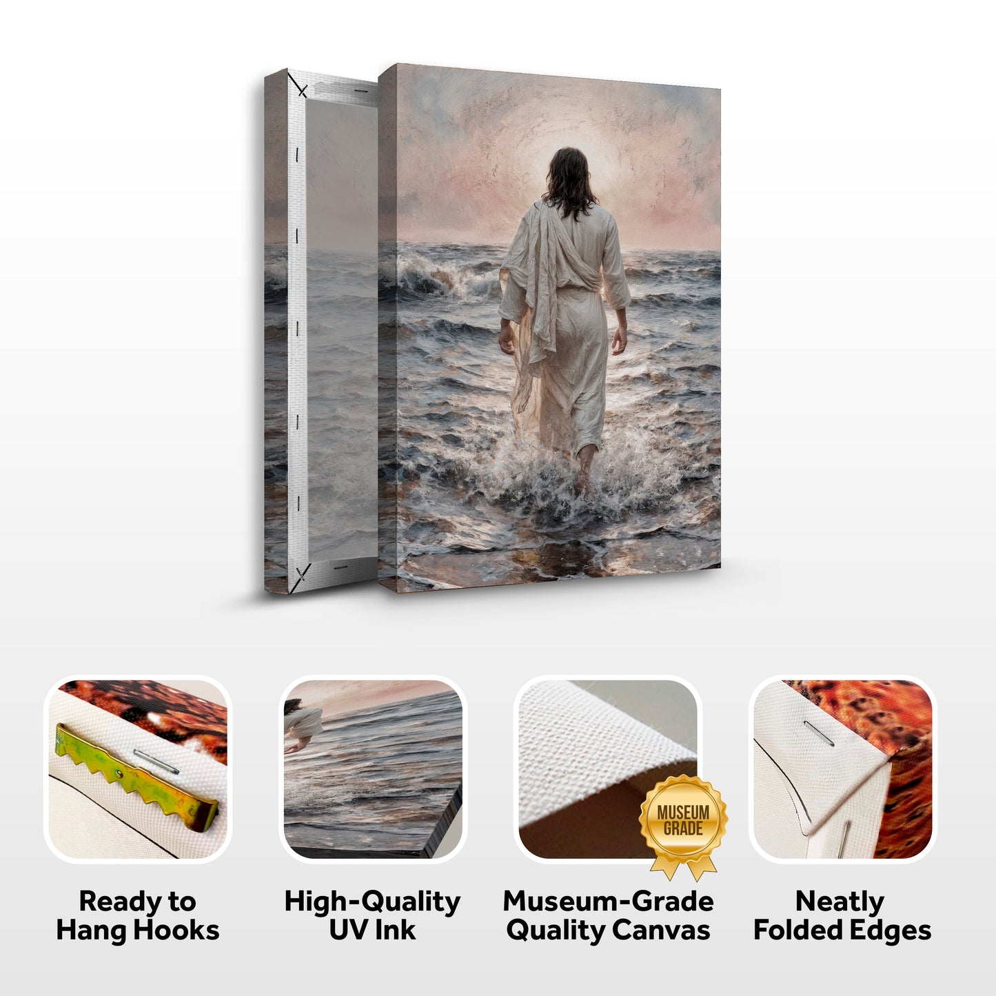 Jesus Christ Walking On Water Faith Wall Art VII