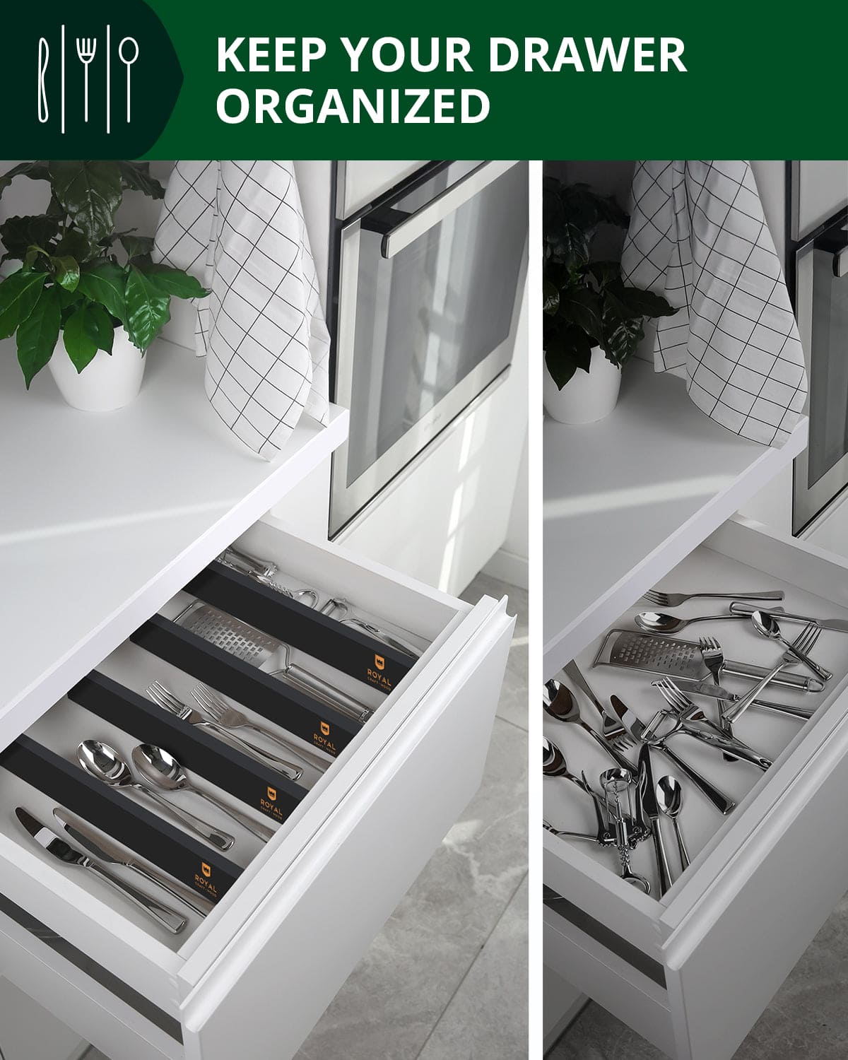 Drawer Dividers 22”, Black