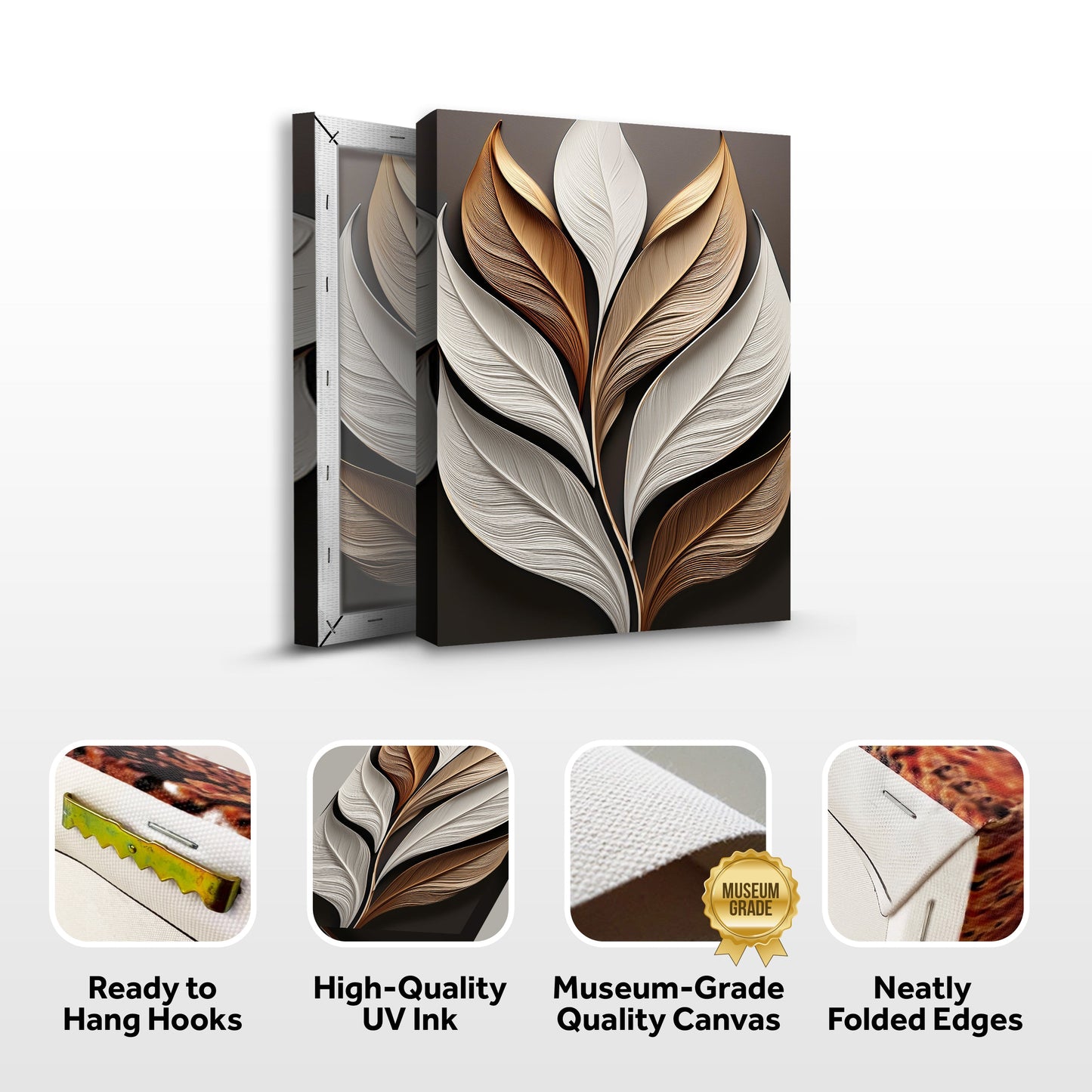 Elegant 3D Leaf Wall Art