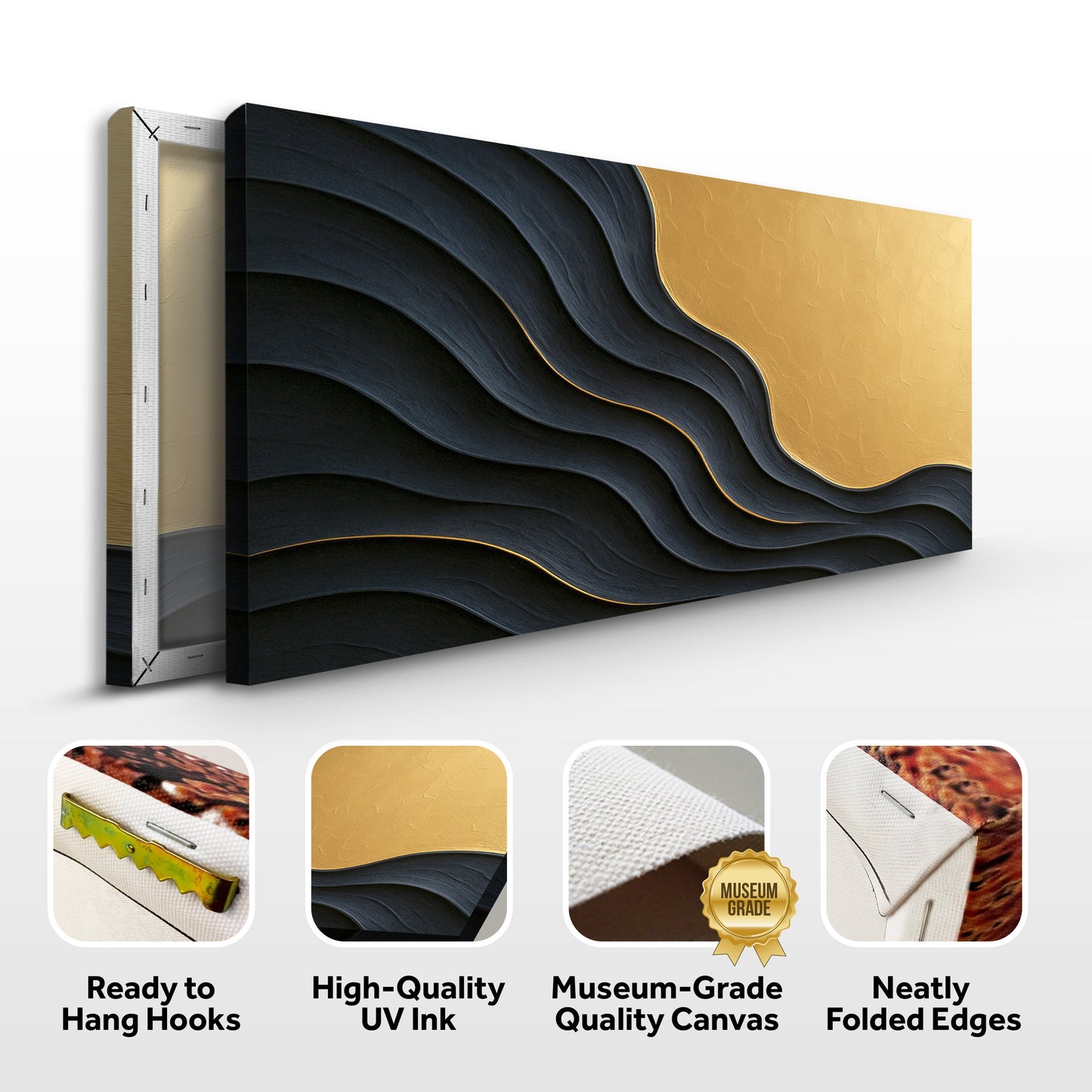 Black And Gold Minimalist Abstract XII