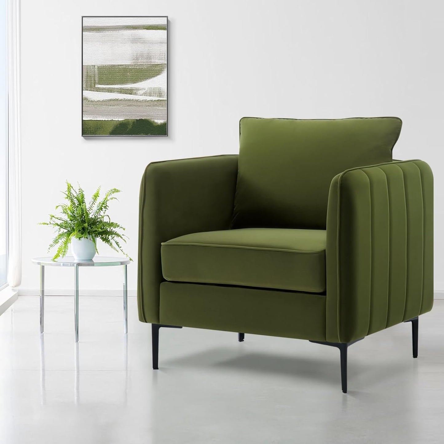 Velvet Accent Chair for Living Room