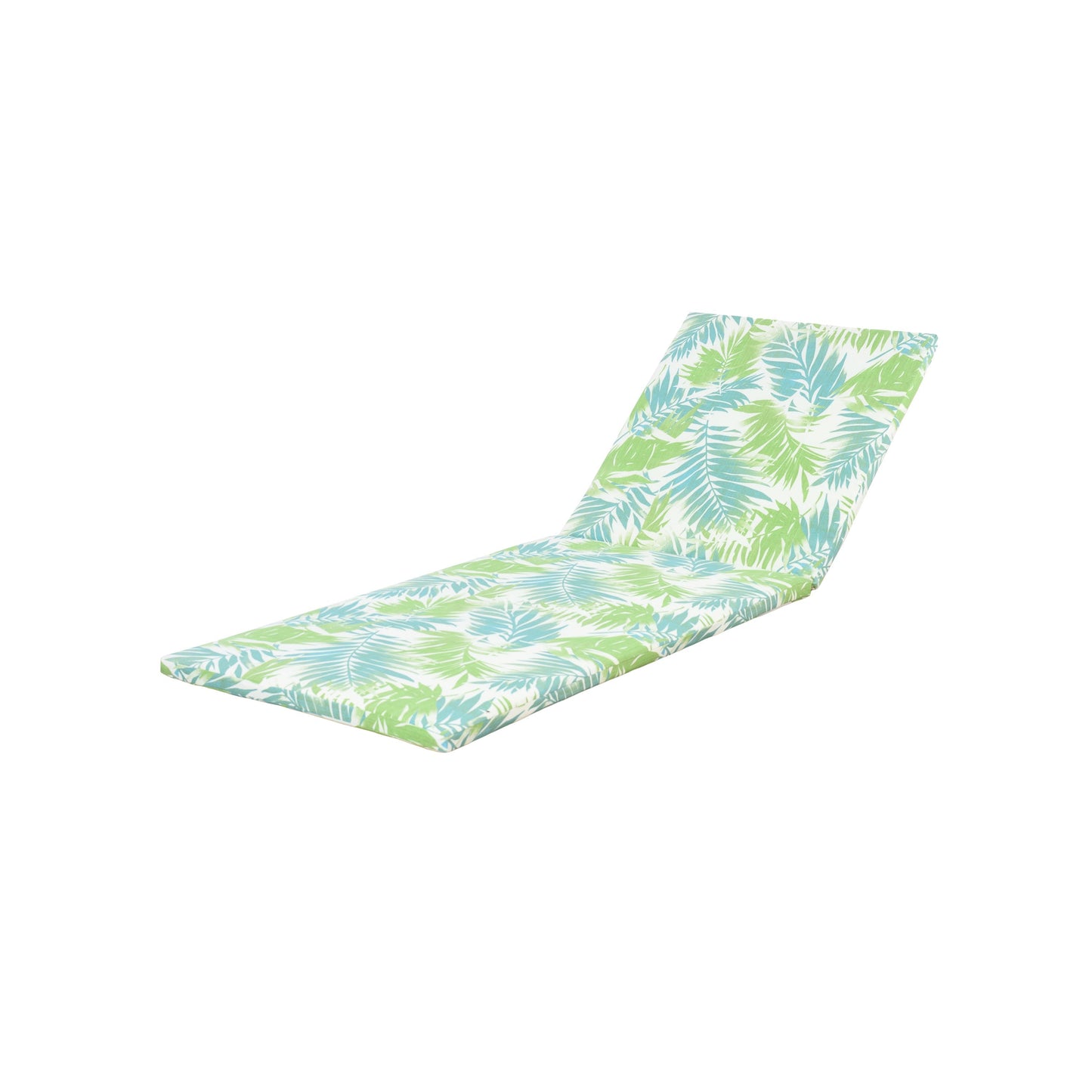 Acacia Wood Chaise Lounge with Teak Finish and Water-Repellent Cushion