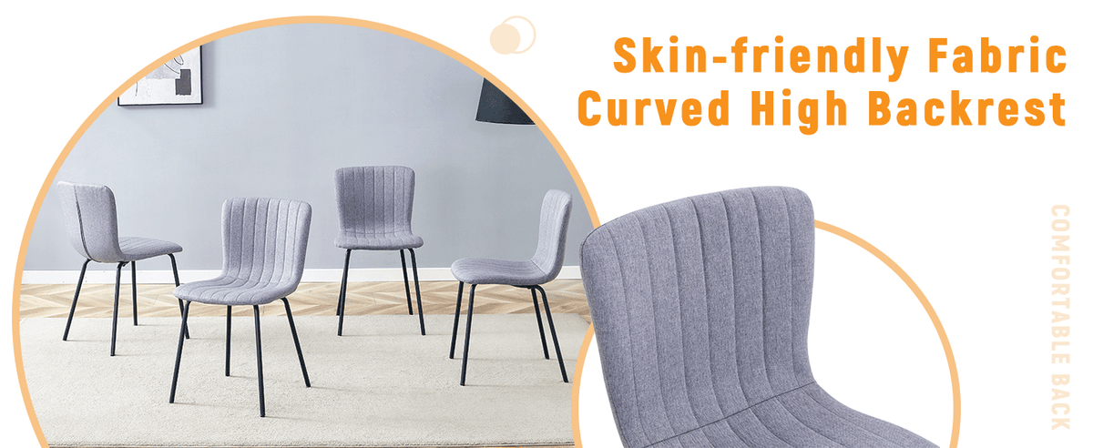Luxury Minimalist Chairs - Set of 4 High Quality Dining Chairs