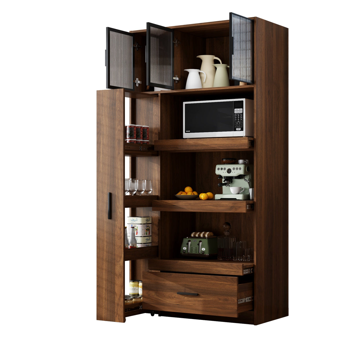 70.87" Tall Kitchen Pantry Cabinet