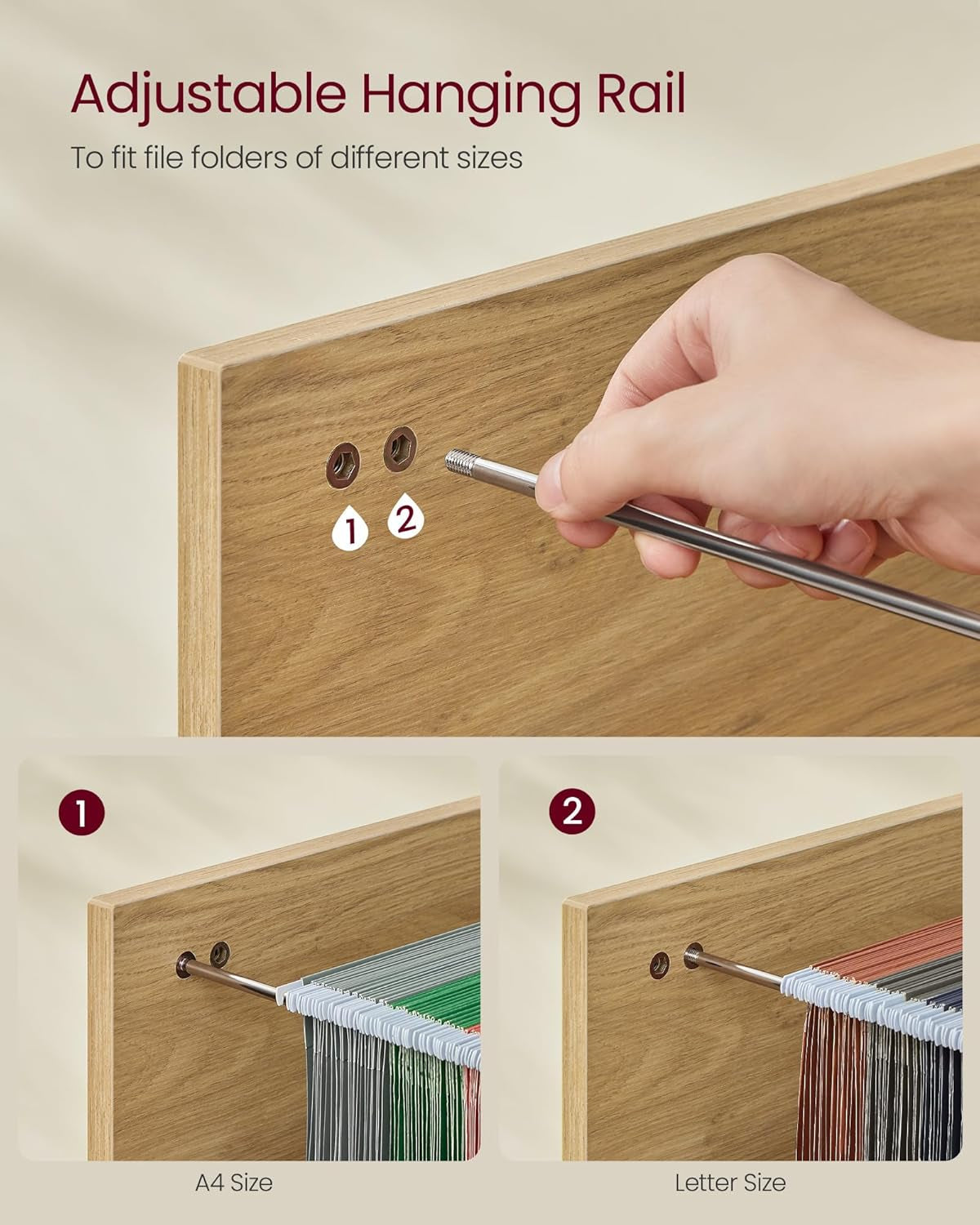 Straw Yellow 2 Drawer Rolling File Cabinet Printer Stand