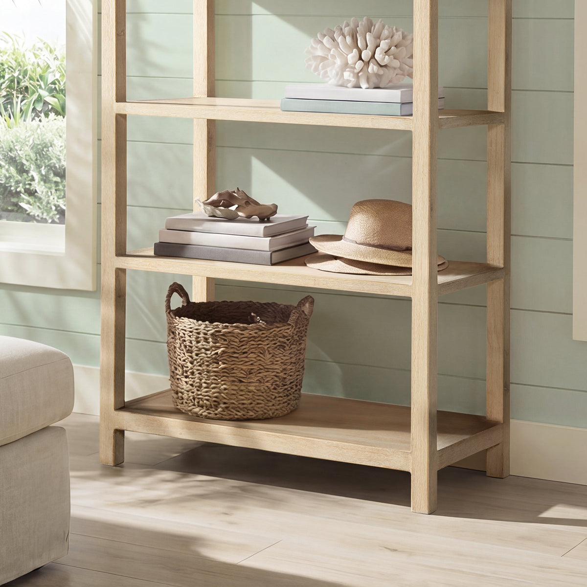 Ellis 71" Reclaimed Wood 5-Shelf Open Frame Bookcase