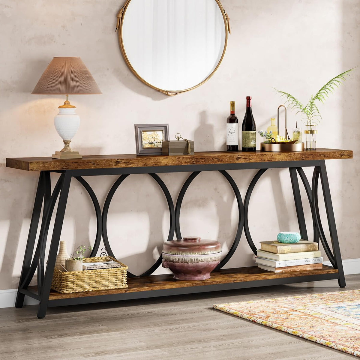 70.9” Extra Long Industrial Console Table