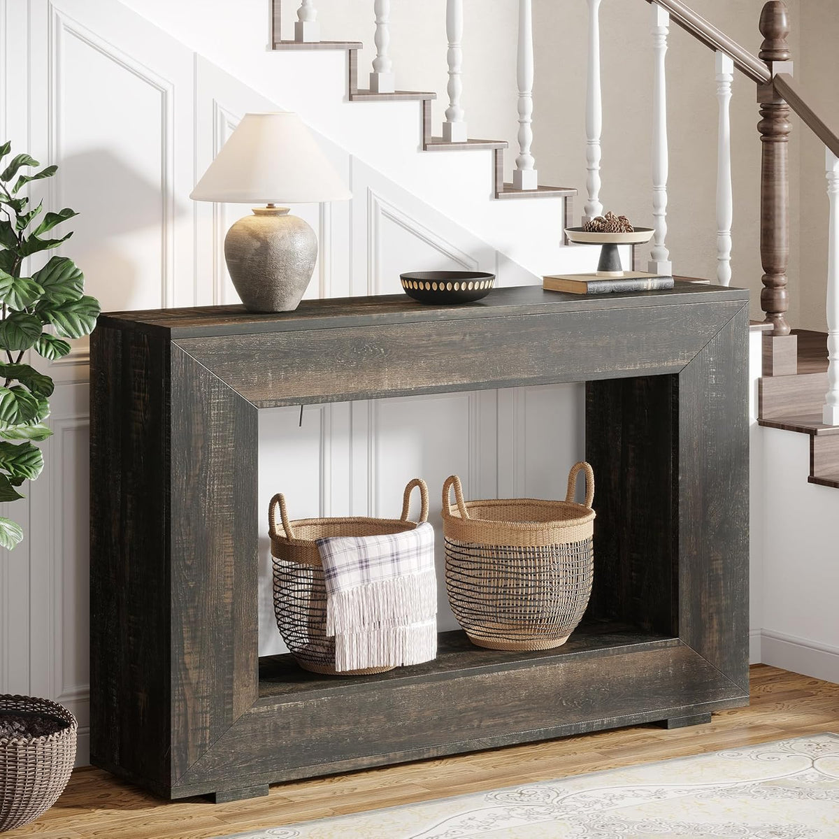 47" Farmhouse Console Table with Storage