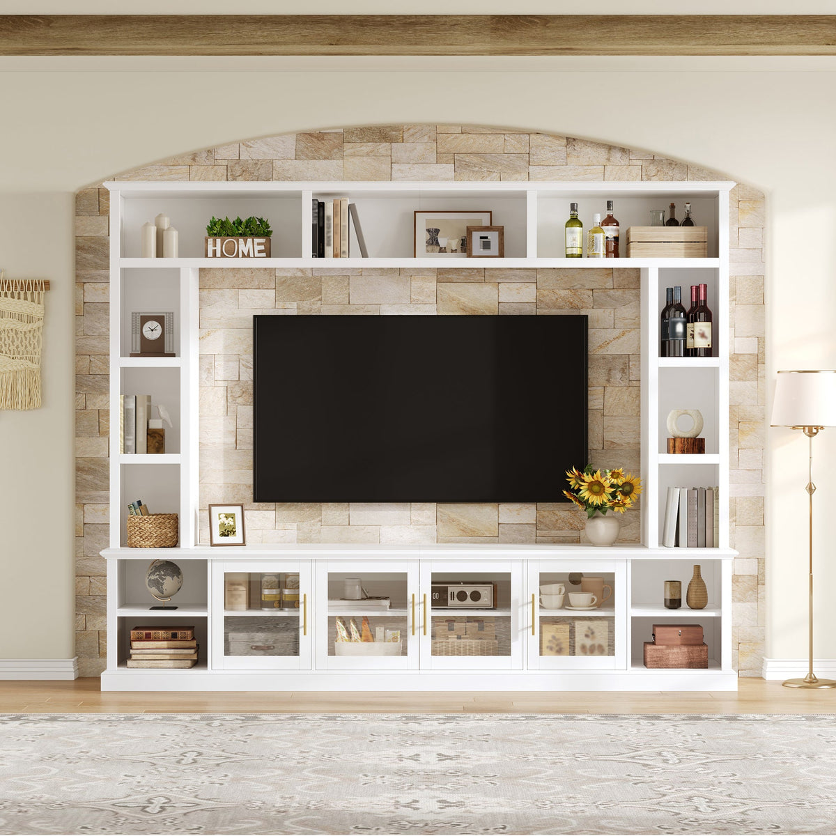 All-in-One Modern Entertainment Center for TVs Up to 80"