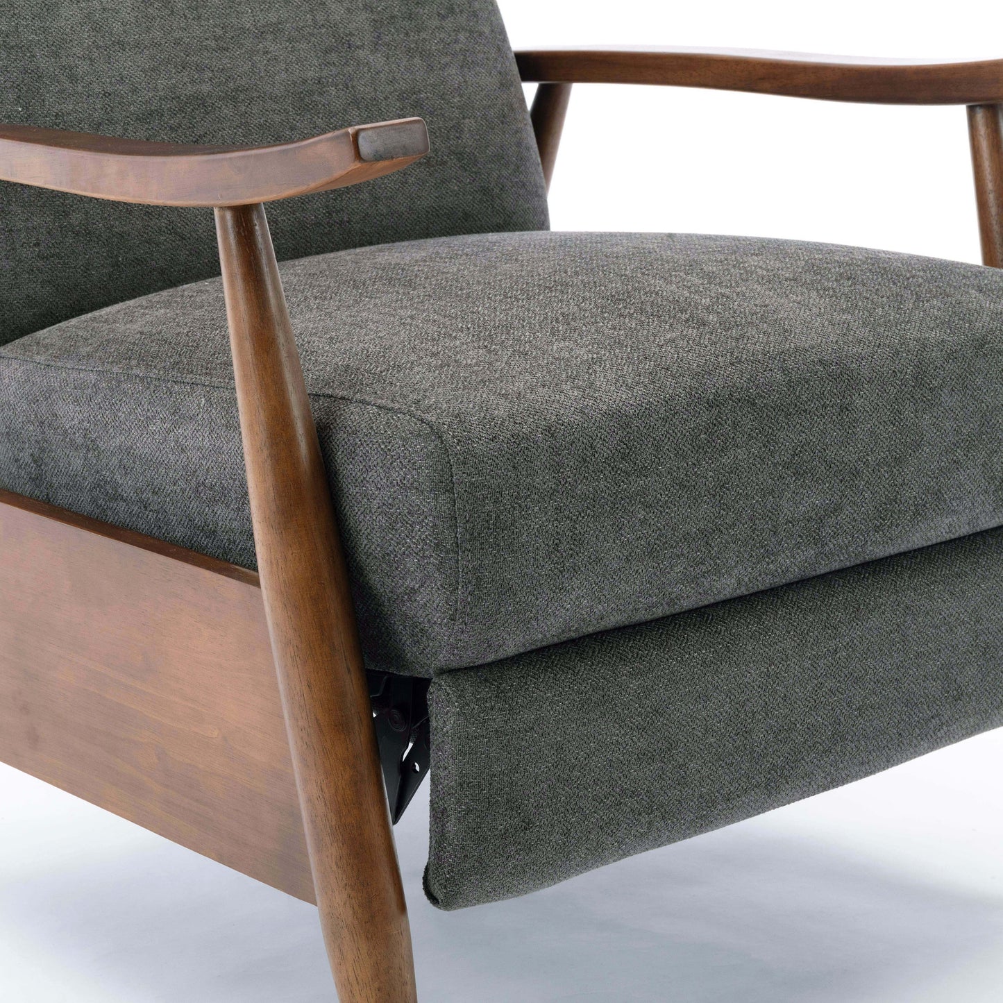 Saugus Wood Arm Push Back Recliner
