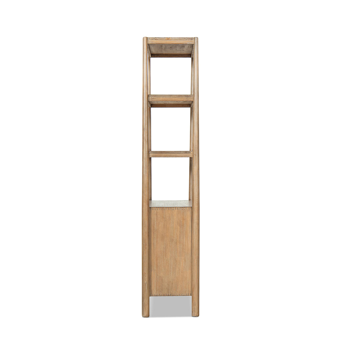 Nolan 86" Reclaimed Wood Bookcase with Lower Cabinet