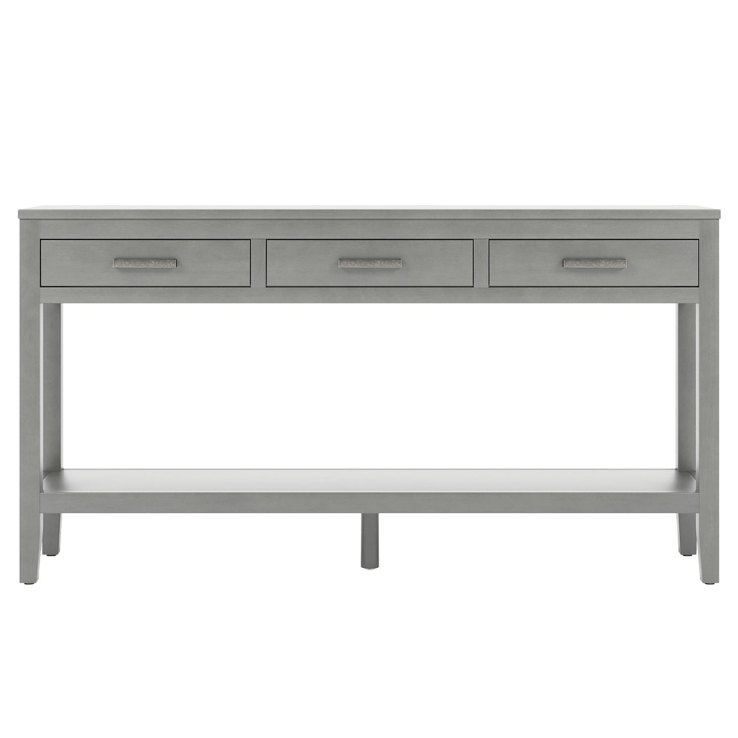 U_STYLE 59.1'' Farmhouse Entryway Table with 3 Drawers