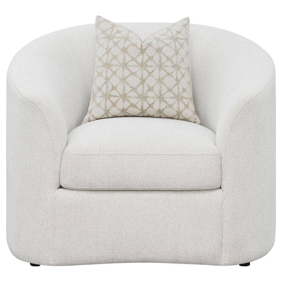 Rory Latte Sloped Arms Chair with Pillow
