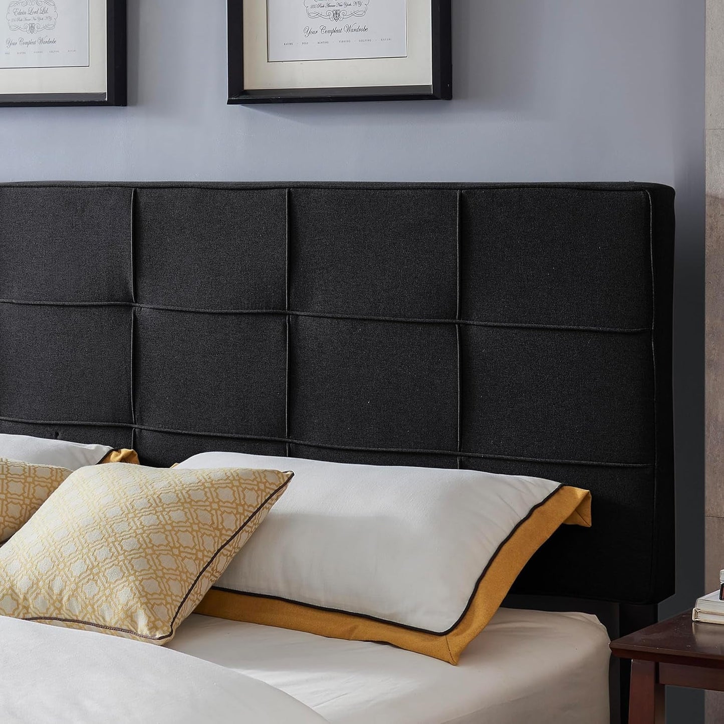 King Size Upholstered Headboard with Adjustable Modern Design