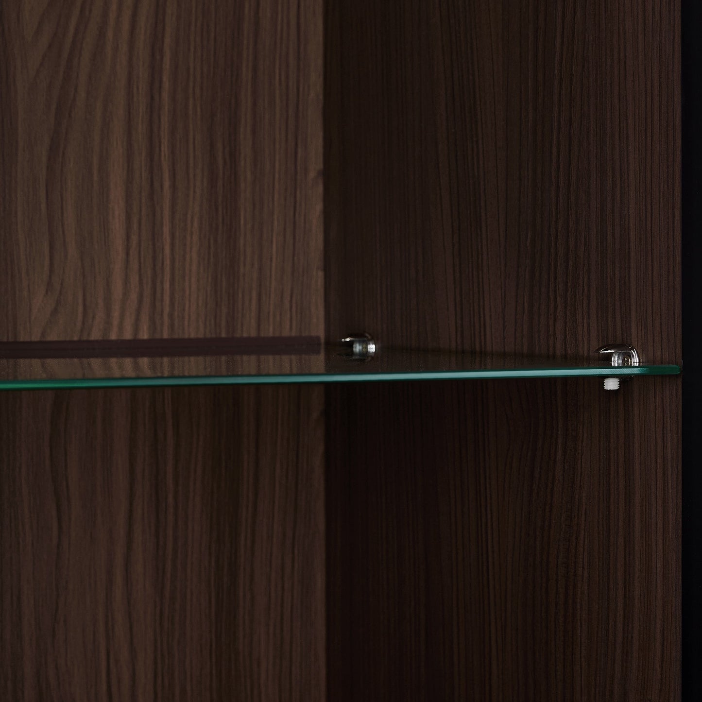 Modern Minimalist 51.2'' Tall Lighted Display Cabinet with Tempered Glass
