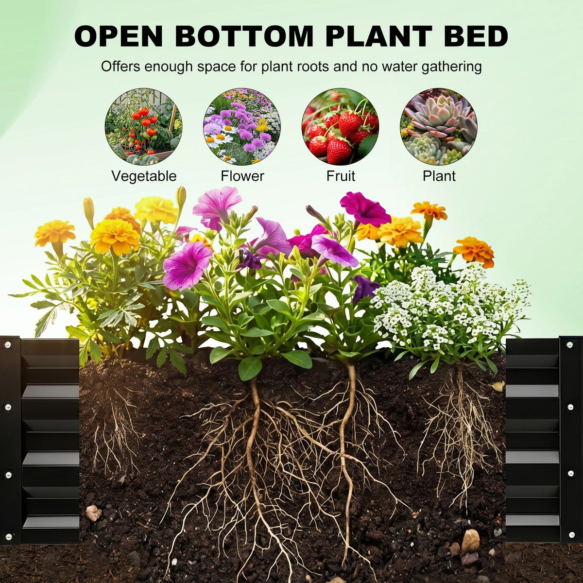 Raised Garden Bed with Arch Trellis - 2 Pack
