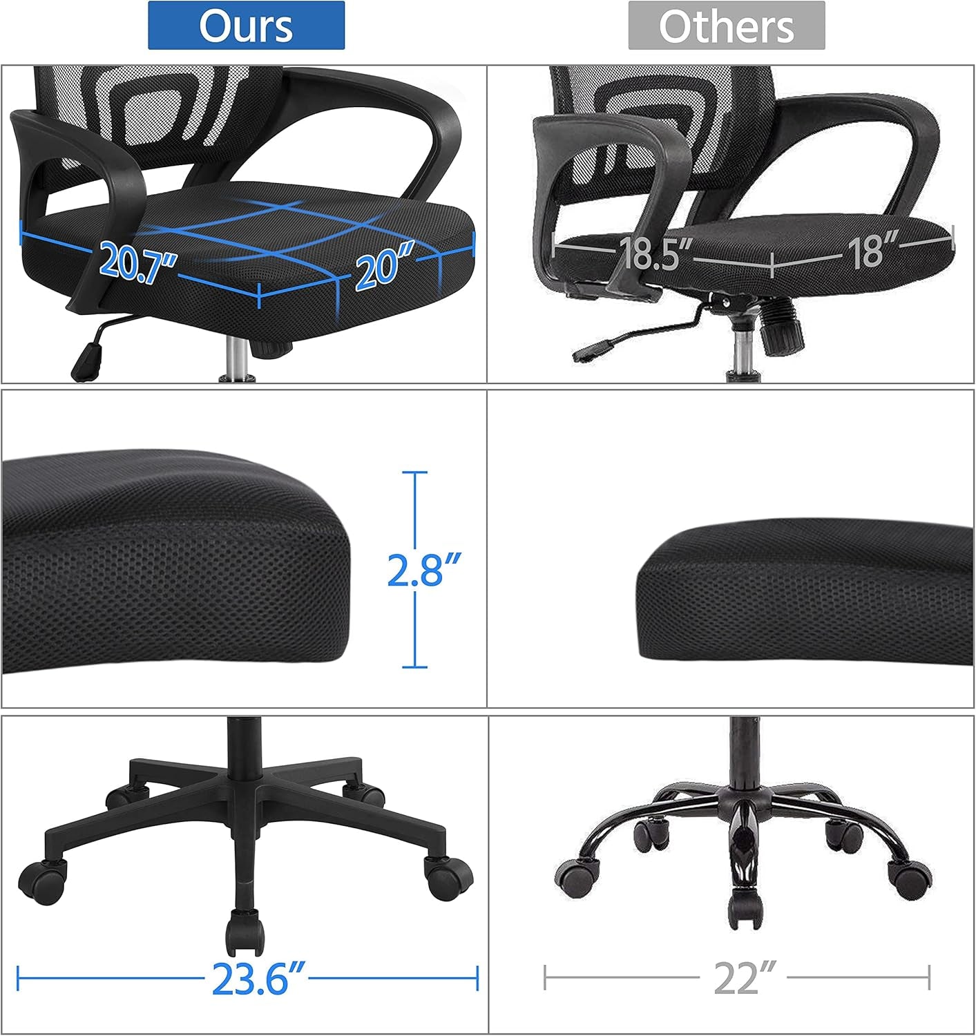Modern Desk Drawer Shelves And Ergonomic Mesh Chair Set
