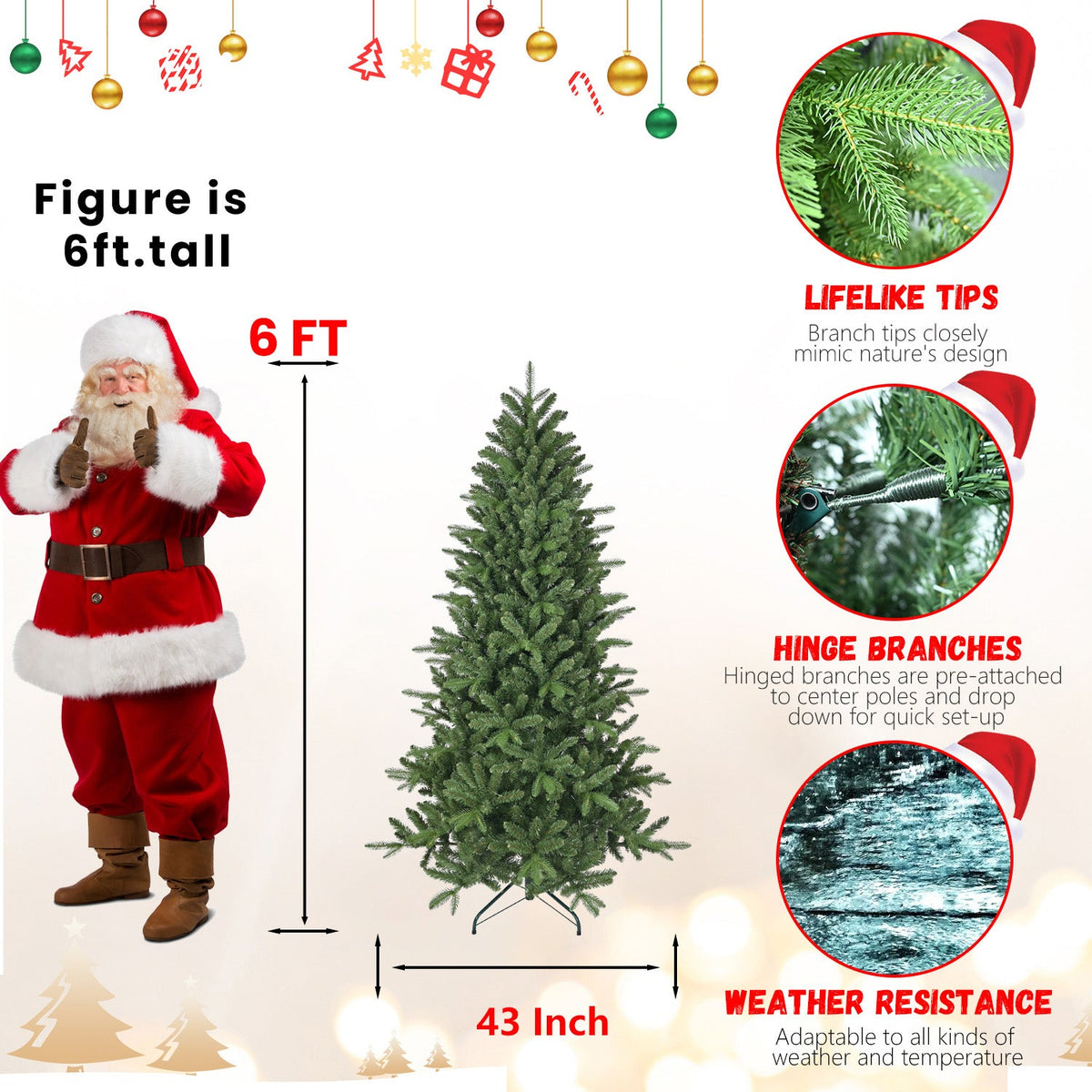 6ft Artificial Christmas Tree