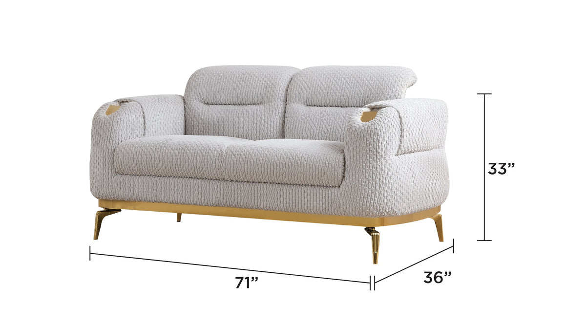 Zoe Modern Style Loveseat