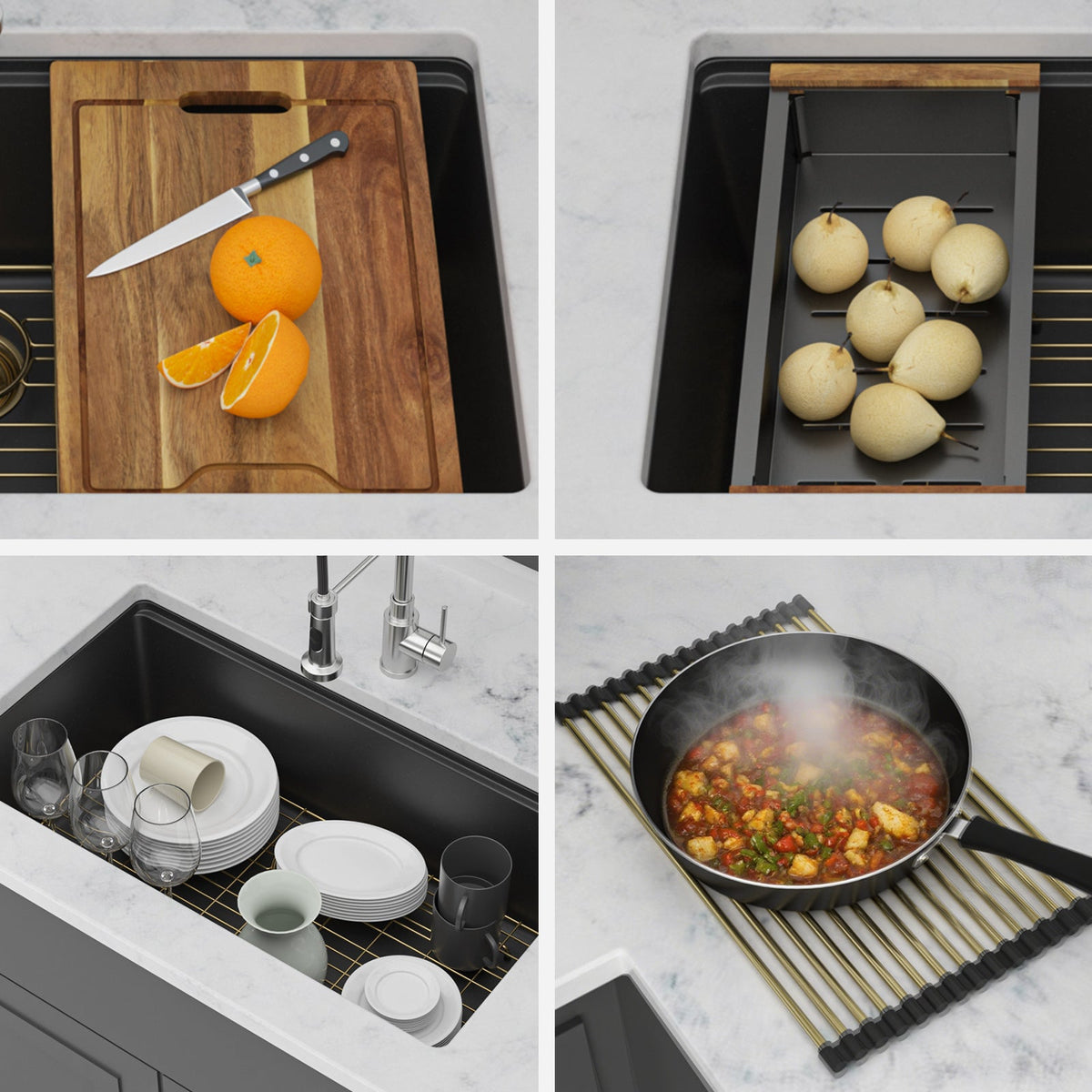 Quartz Kitchen Sink - 33" x 19" x 9.65"