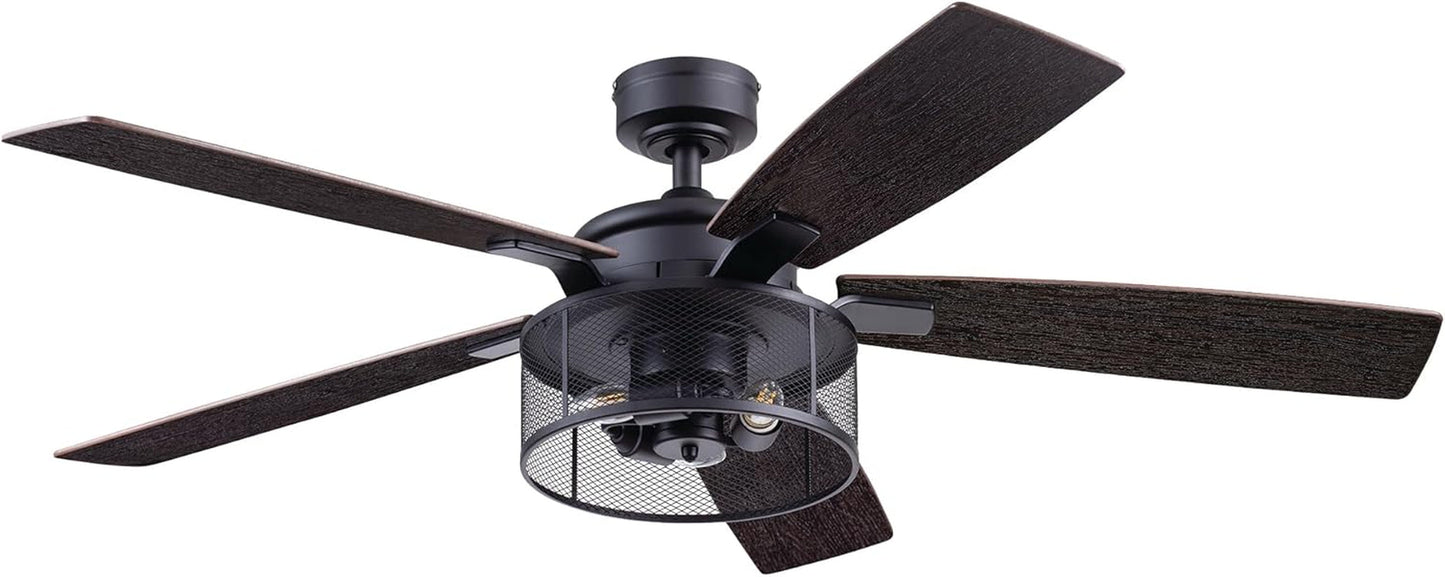 IndustrialStrength 52 Inch Ceiling Fan With LED Light