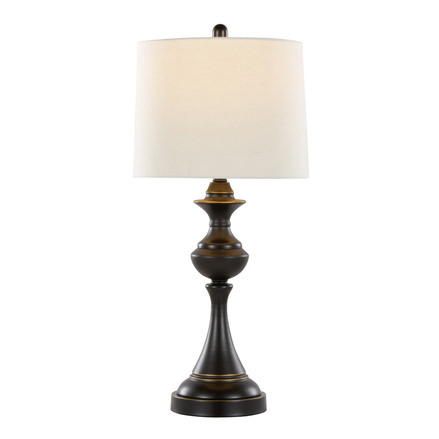 Montgomery 29" Contemporary Metal Table Lamp Set of 2 in Oil Rubbed Bronze