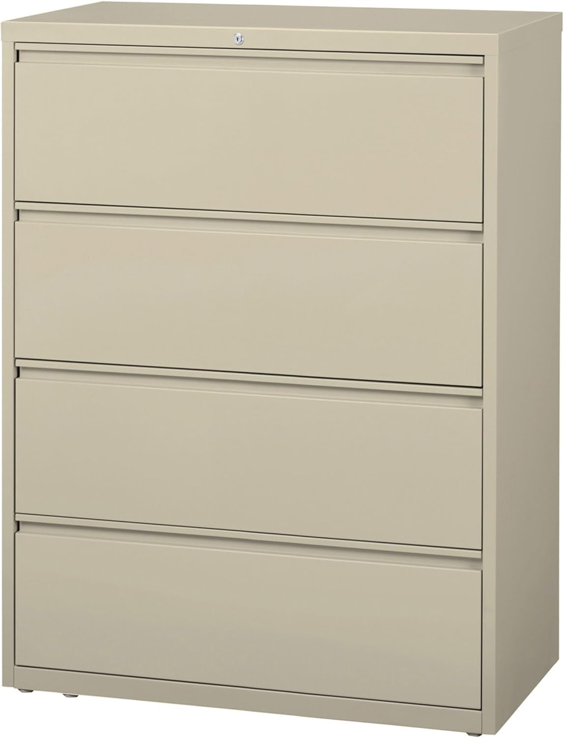 Four Drawer Lateral File Cabinet 42 By 18-5/8 By 52-1/2 Inch Putty