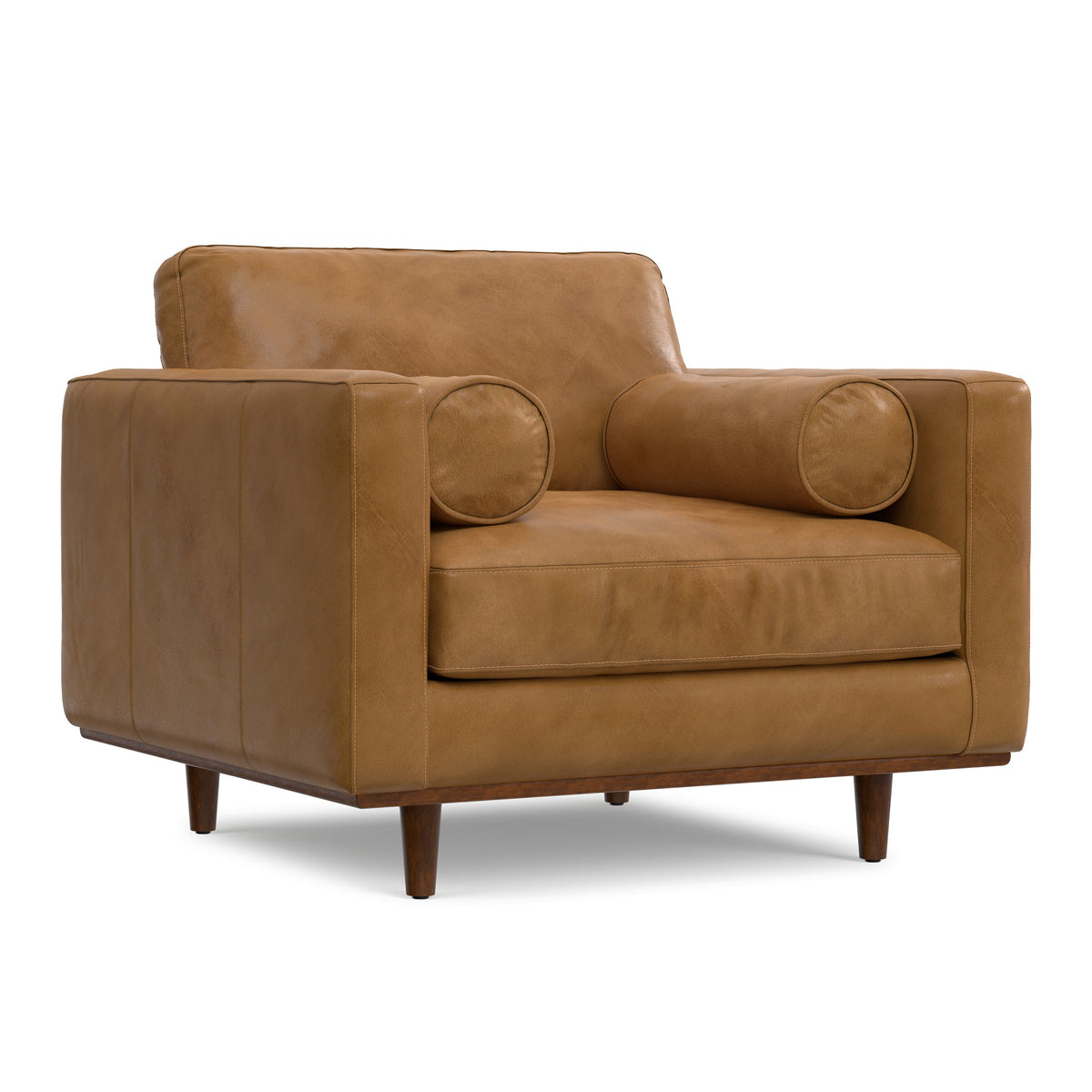 Morrison 42" Wide Mid-Century Modern Arm Chair in Sienna