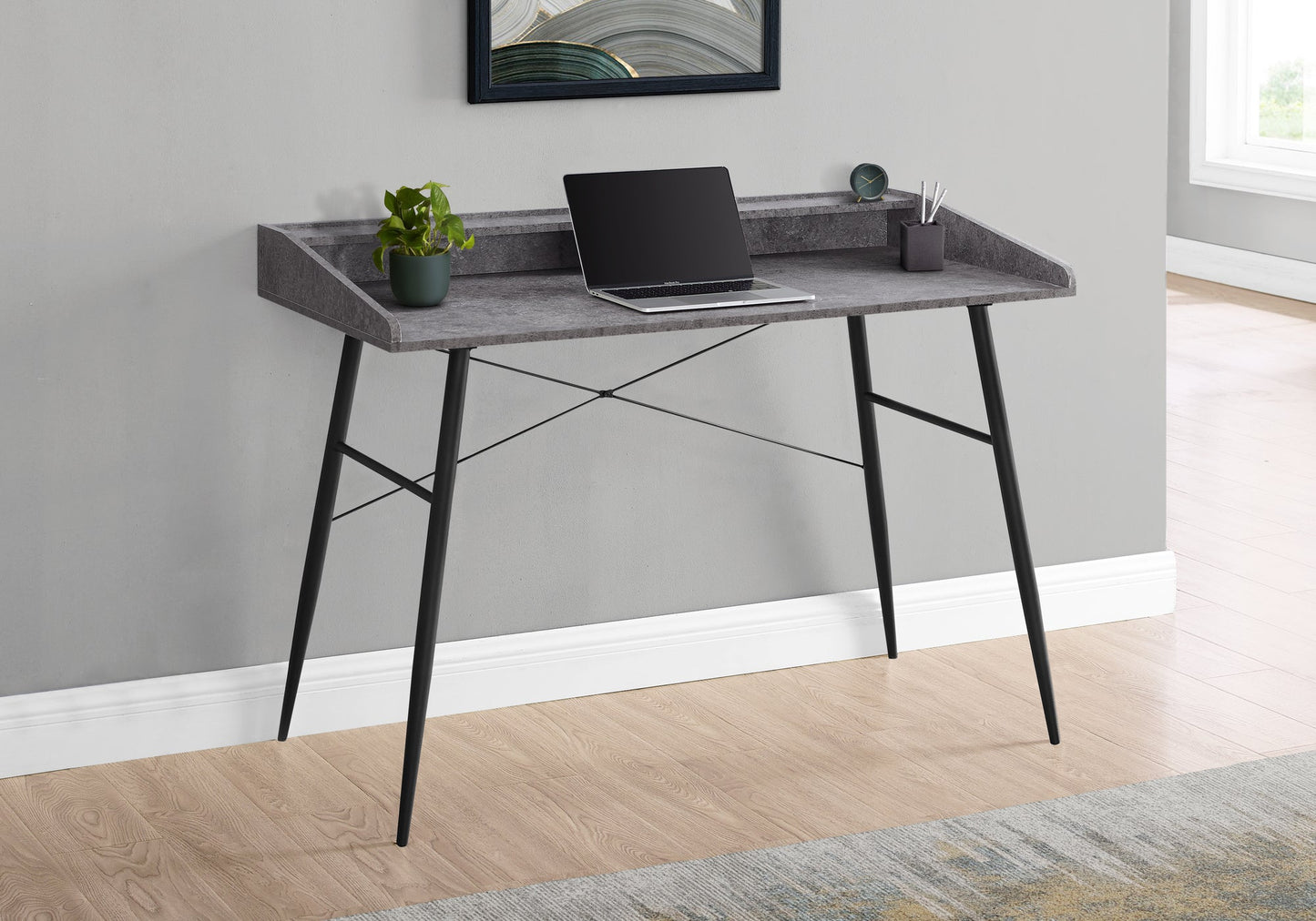 Computer Desk with Storage Shelves