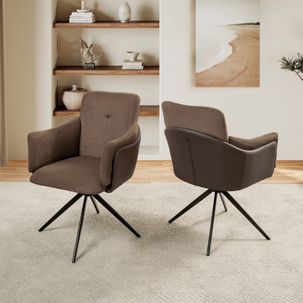 360° Swivel Home Office Desk Chairs Set of 2
