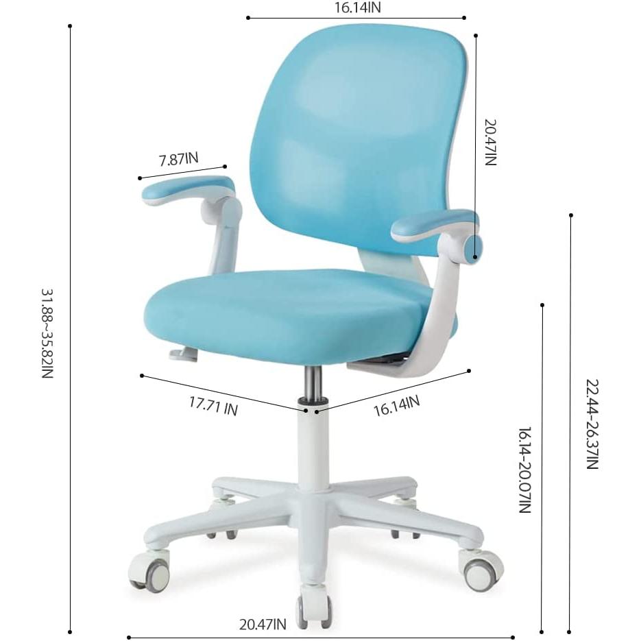 Kids Ergonomic Height Adjustable Study Chair for Home Office
