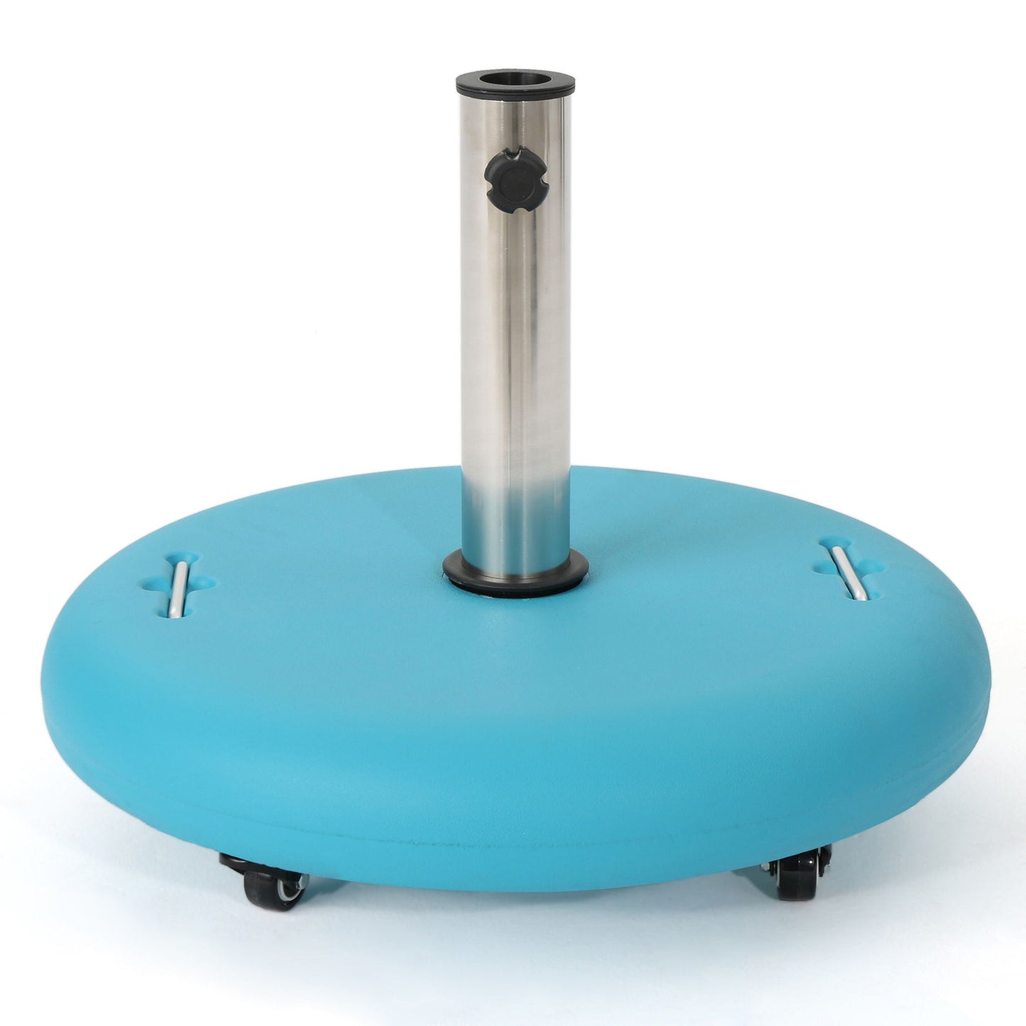 Wheelie Round Umbrella Base With Stainless Steel Holder