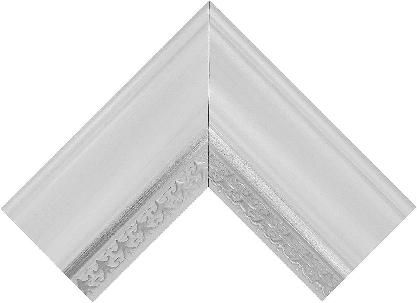 23x29 White Woodgrain Wall Mirror With Beveled Edge