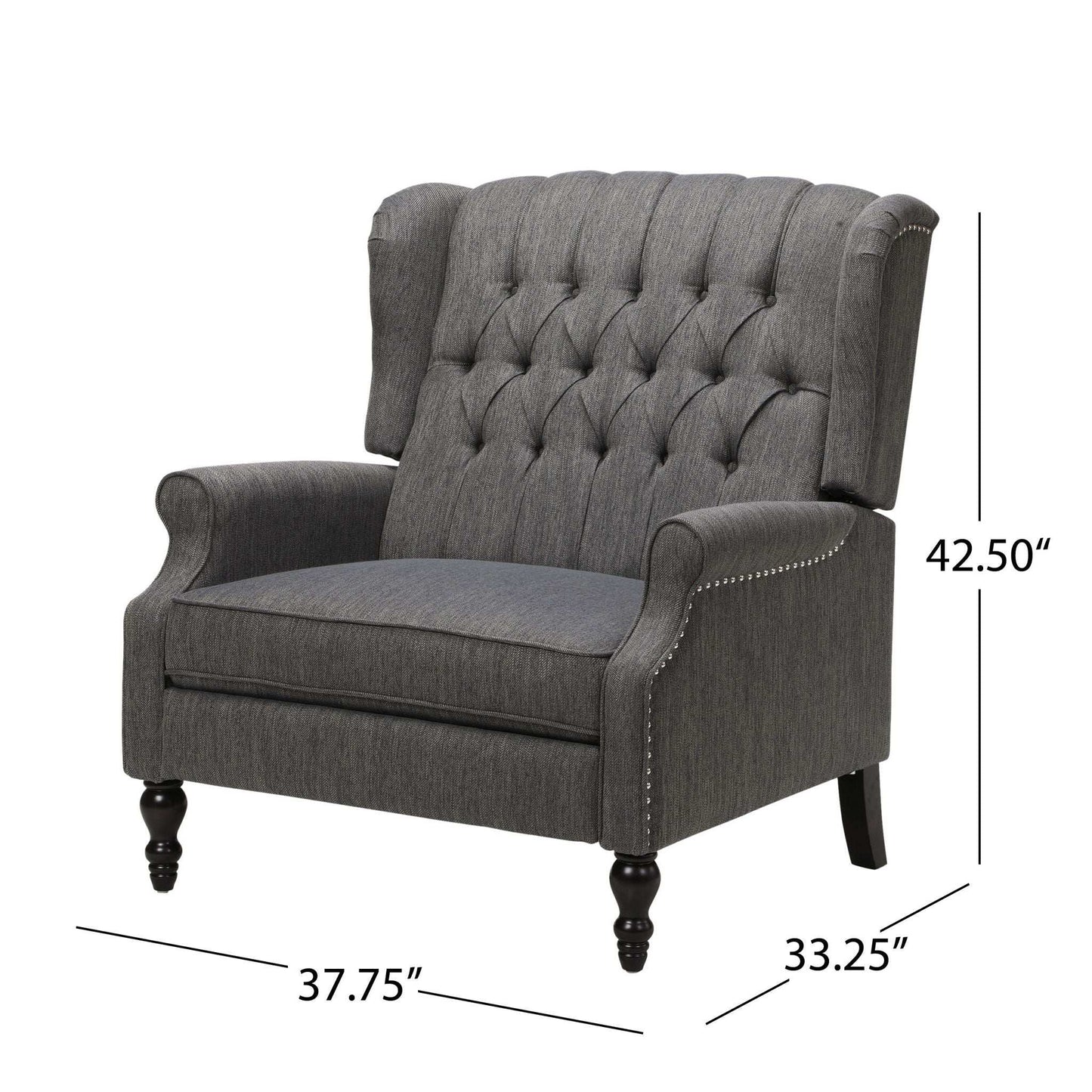Dunham - Contemporary Fabric Tufted Oversized Pushback Recliner