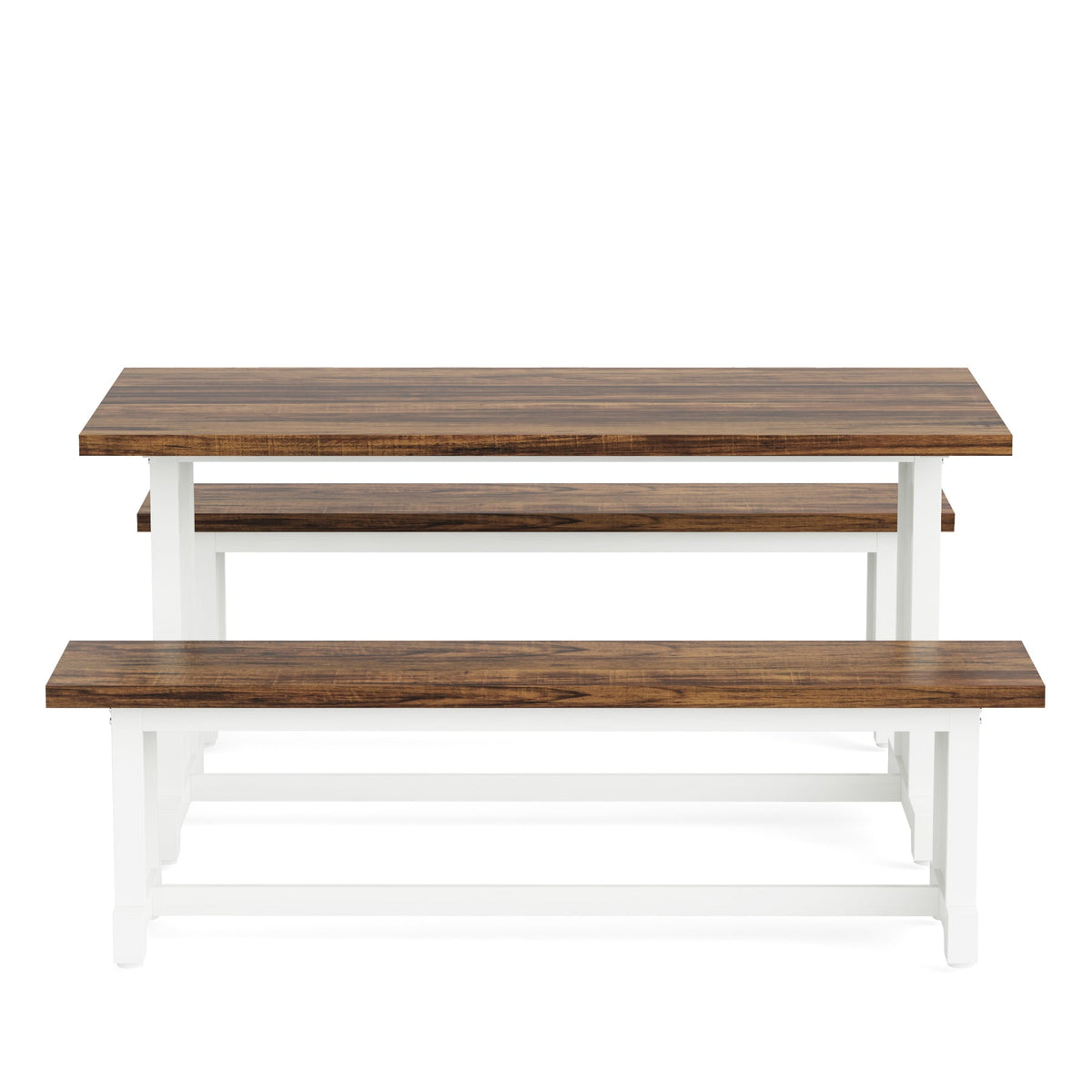 47" Farmhouse 3-Piece Dining Table Set for 2-4