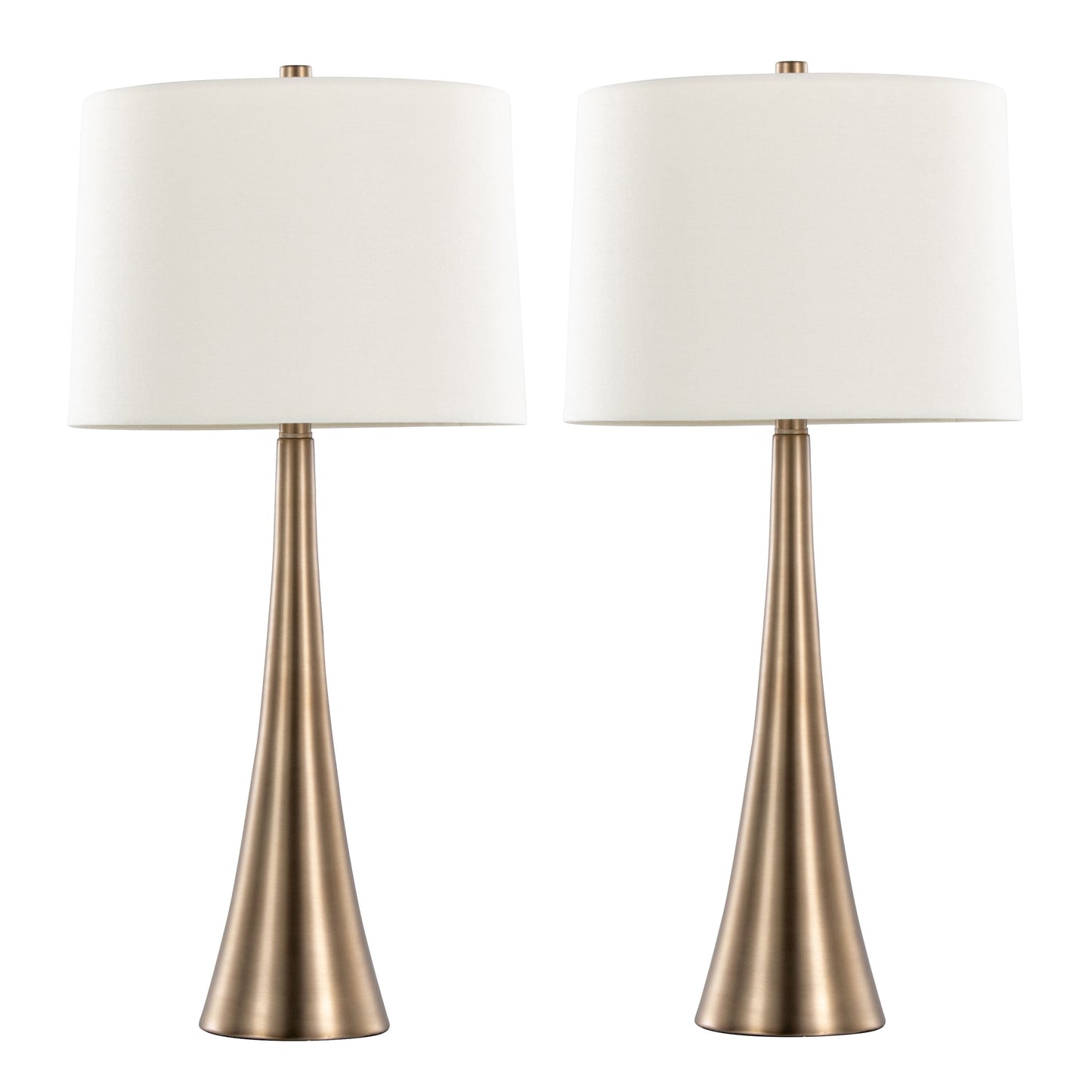 Diana 29" Contemporary Metal Table Lamp in Matte Golden Bronze