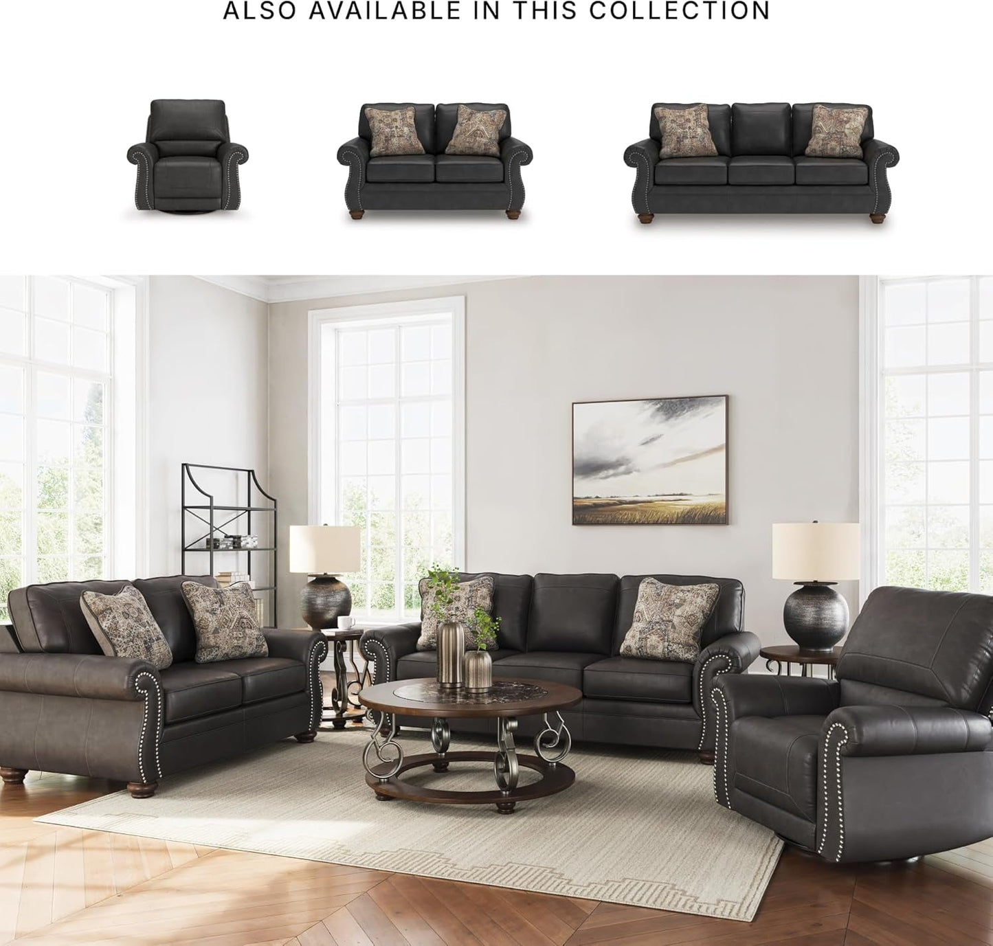 Queen Sofa Sleeper Anthracite Black Memory Foam Ultra